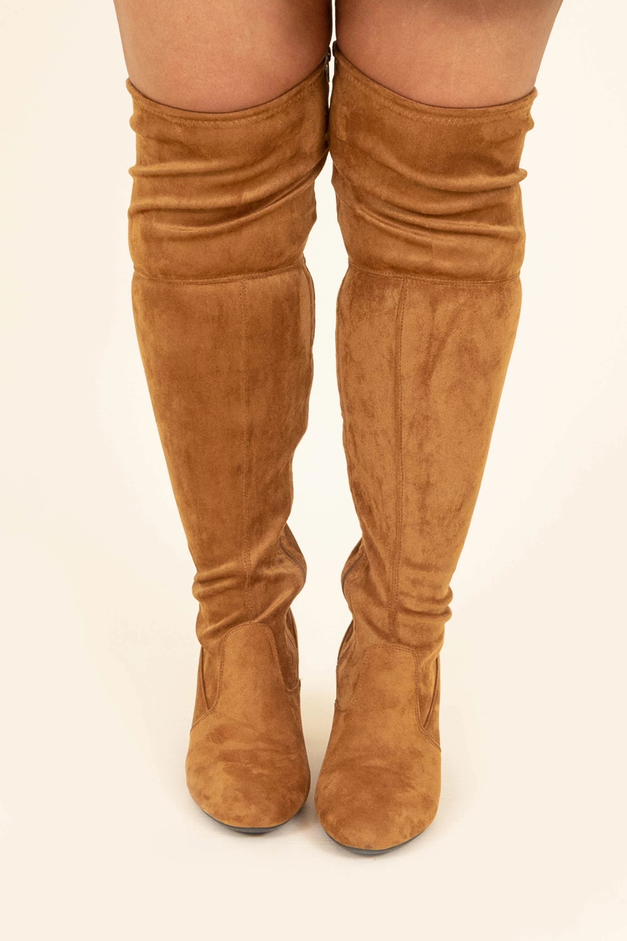 Slaying Suede Boots, New Tan - Giverhouse