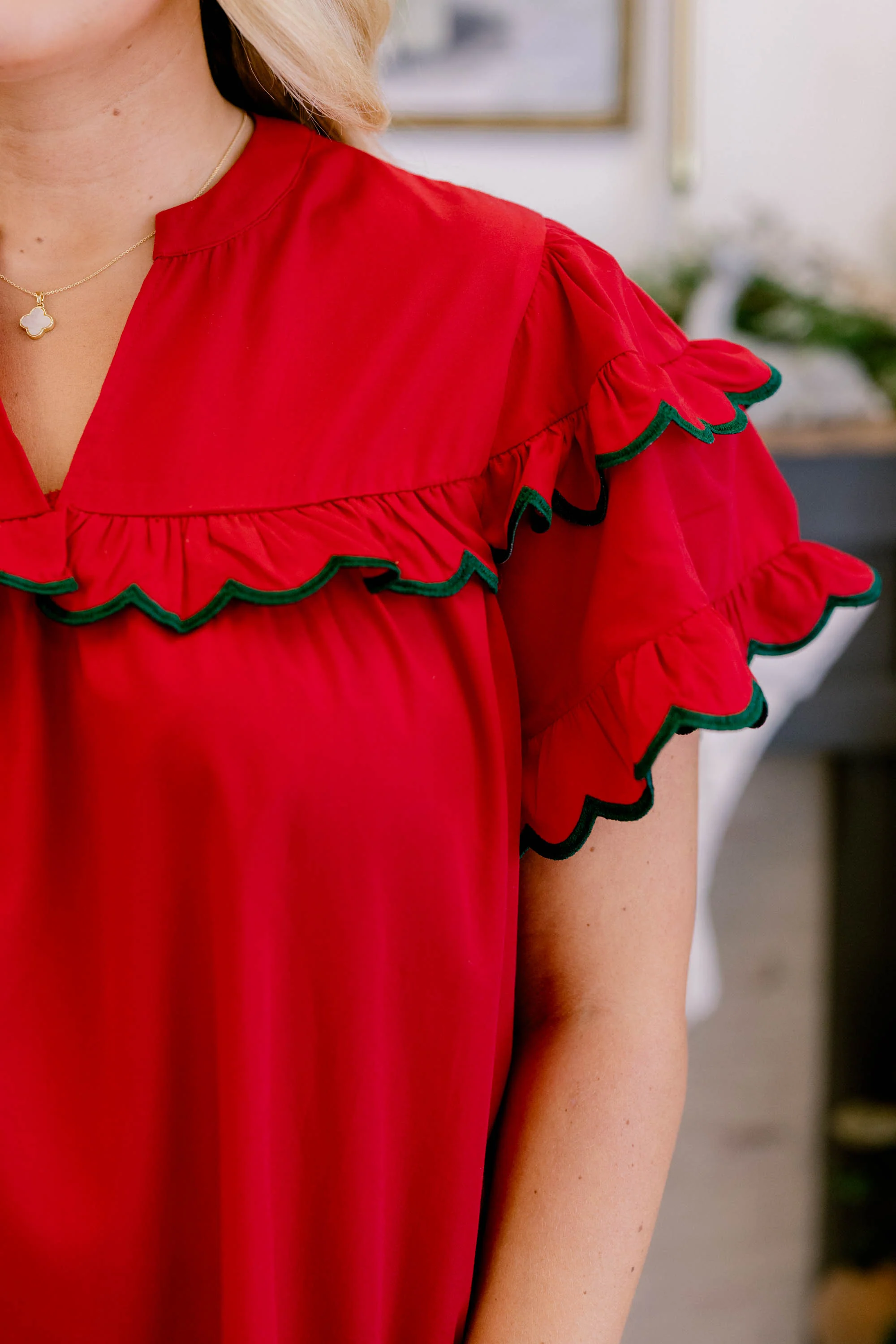 Santorini Bound Top, Crimson - Giverhouse