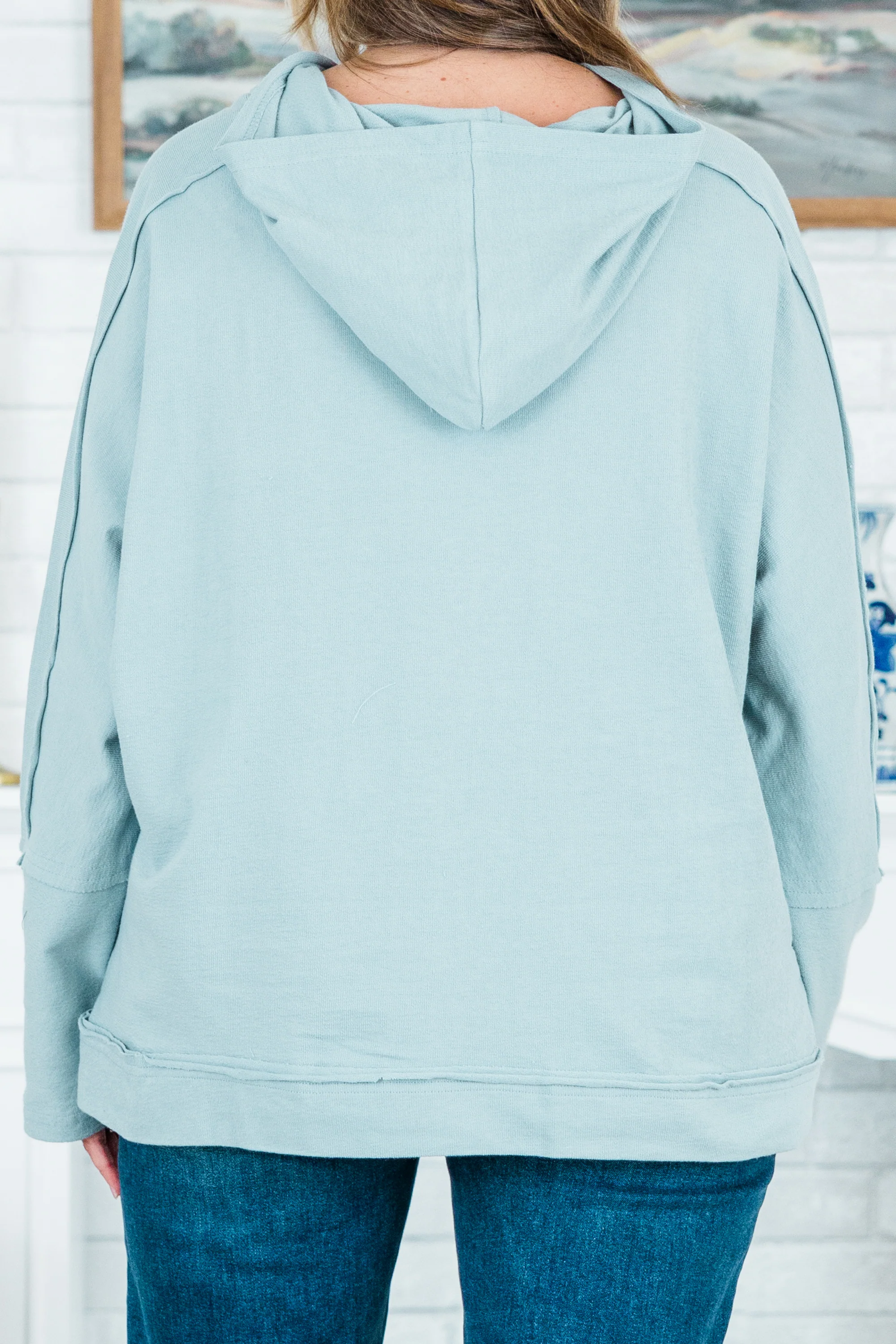 Blue Jean Bliss Hoodie, Denim Blue - Giverhouse
