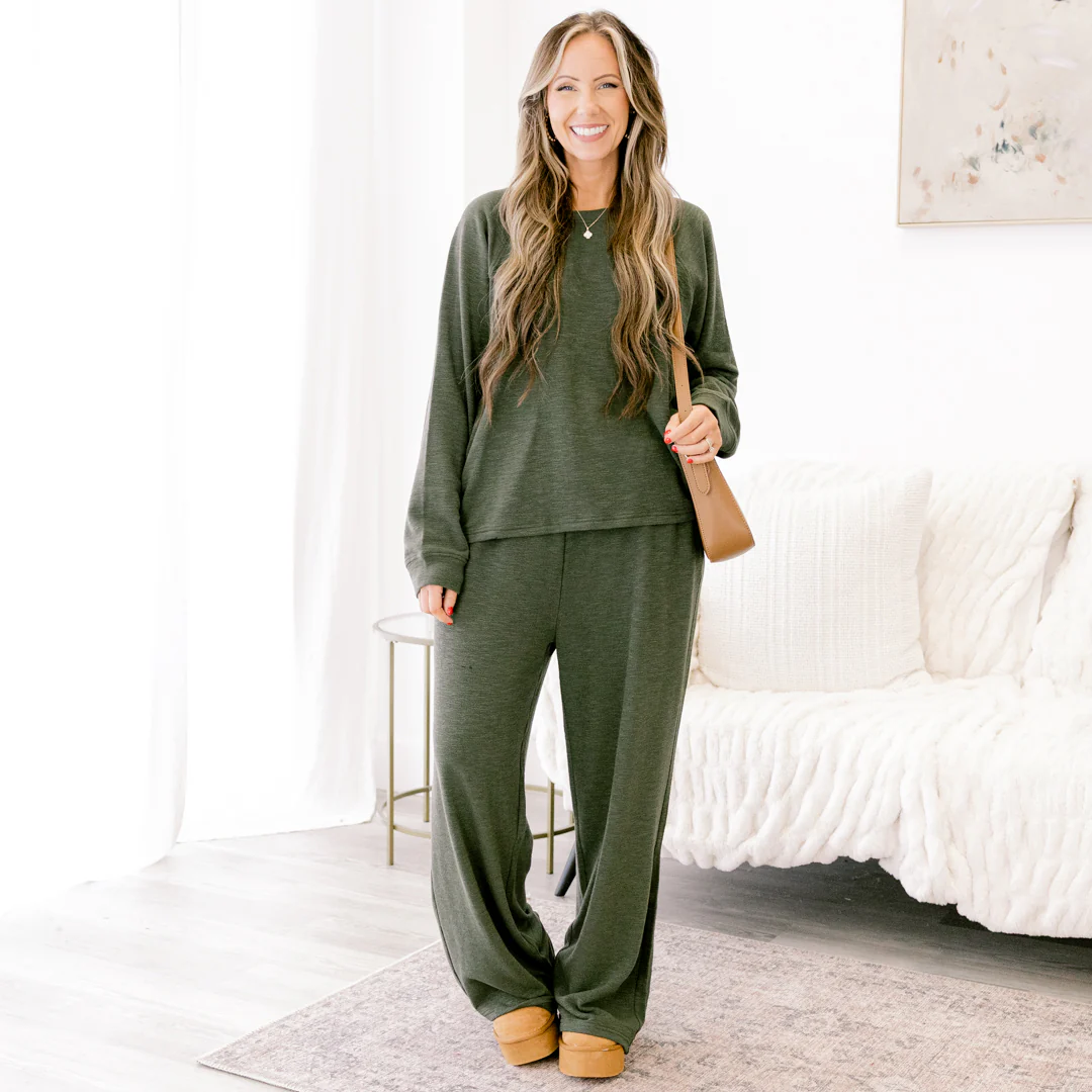 Lazy Saturday Nights Set, Dark Olive - Giverhouse