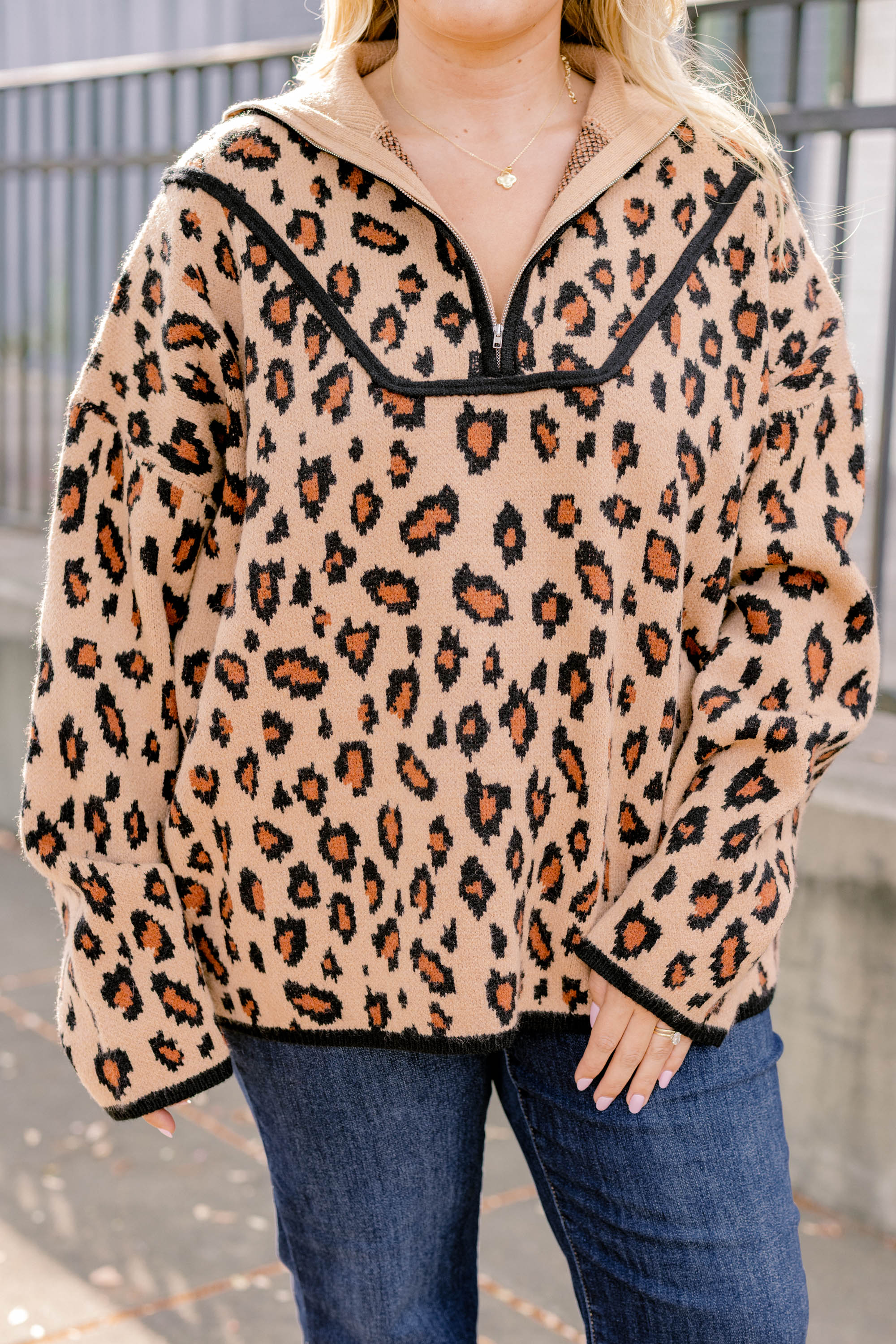 Falling For Fall Sweater, Leopard - Giverhouse