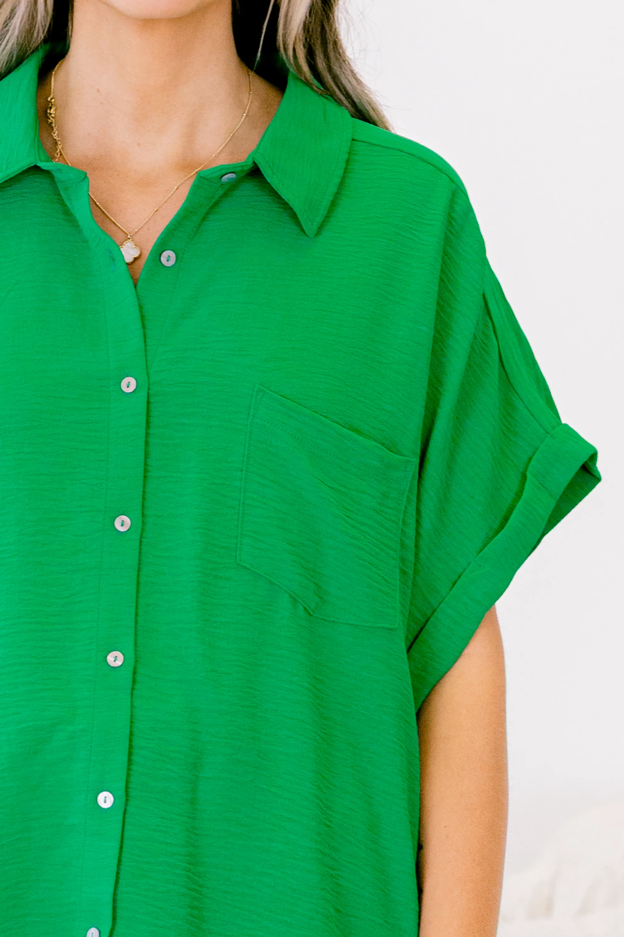 Up In The Air Top, Kelly Green - Giverhouse