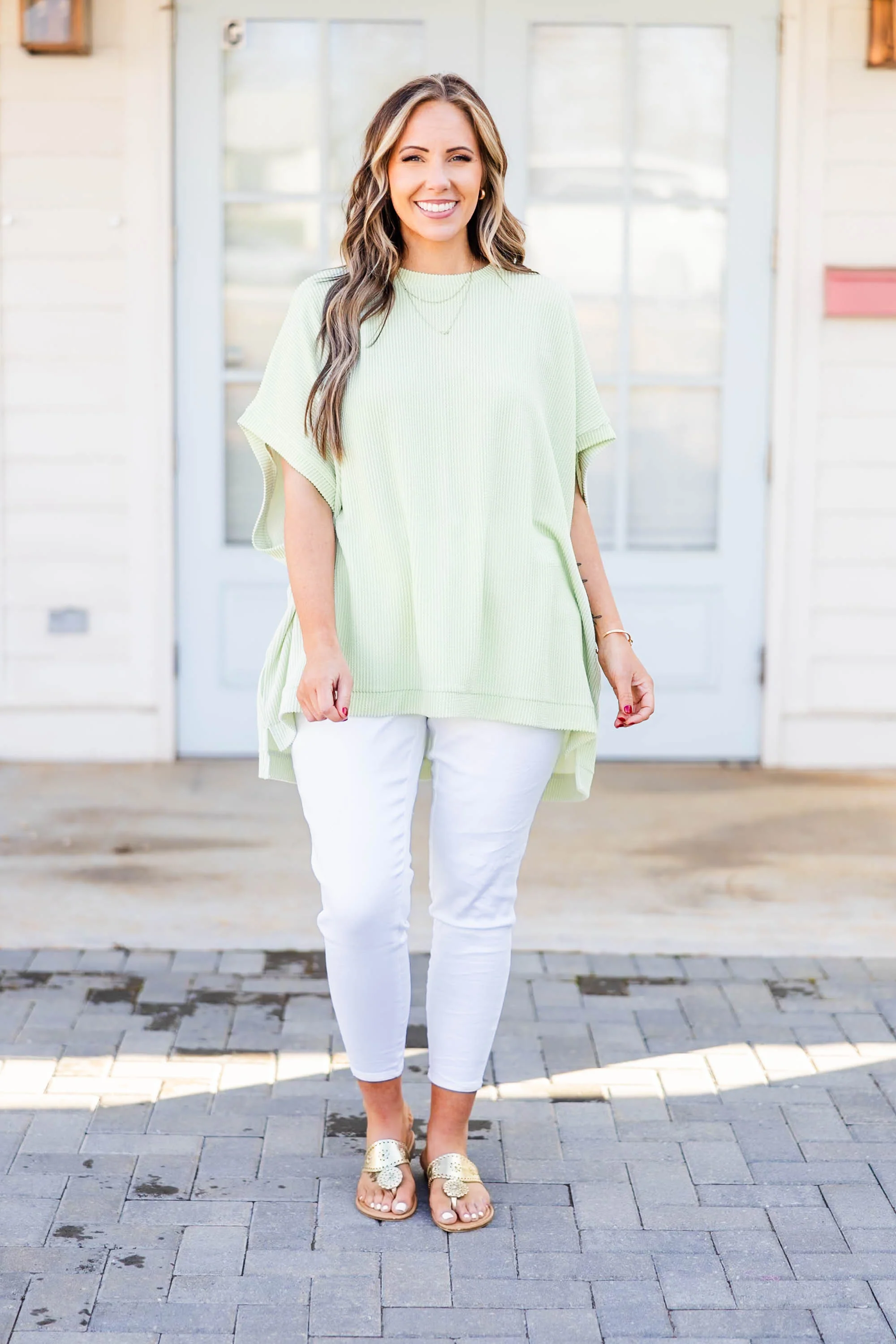 All About Knits Top, Sage - Giverhouse