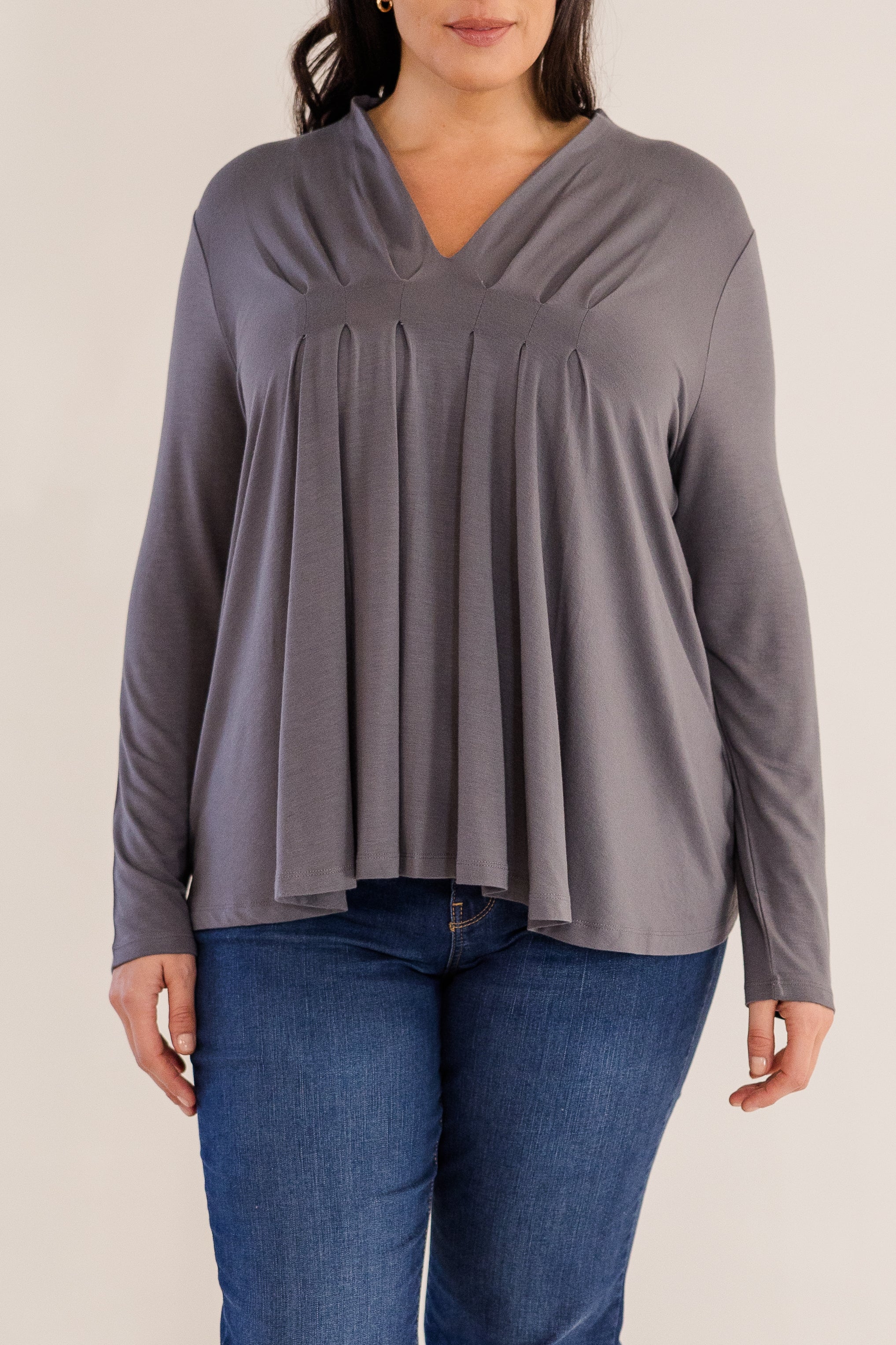 Mercer Front Pleat Top, Castle Rock - Giverhouse