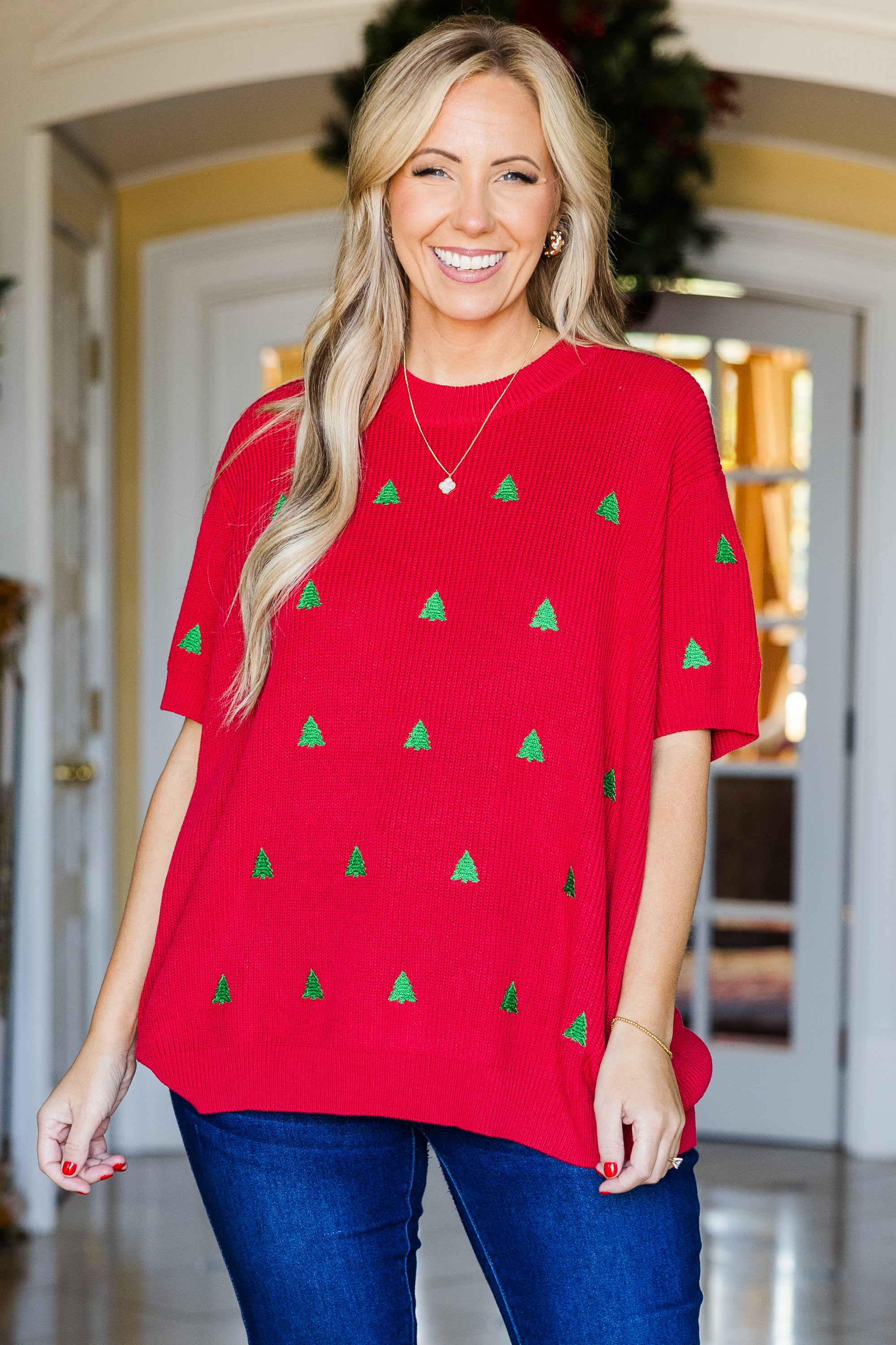 All I Want For Christmas Is You Sweater, Red - Giverhouse