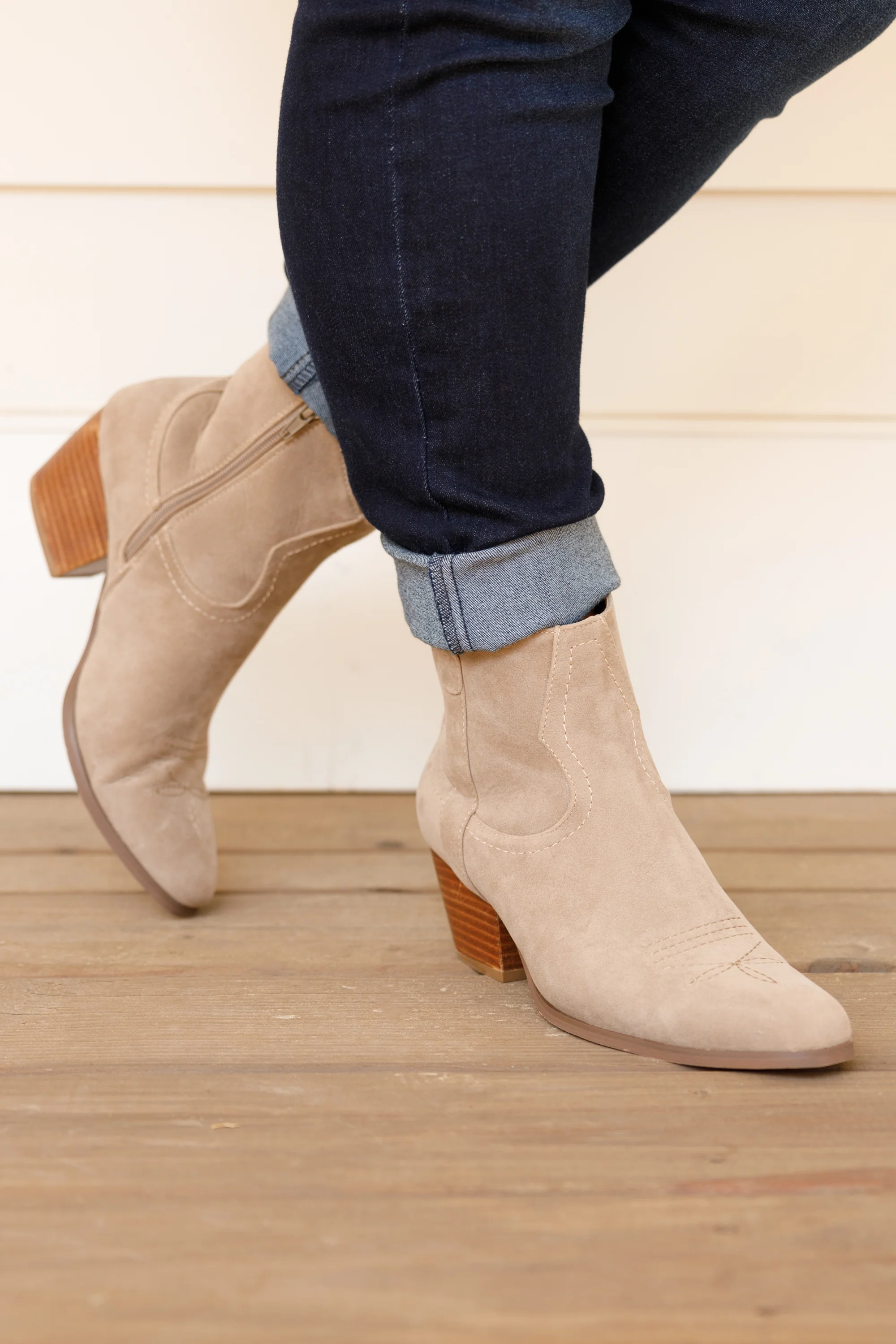 She's Got You Booties, Taupe - Giverhouse