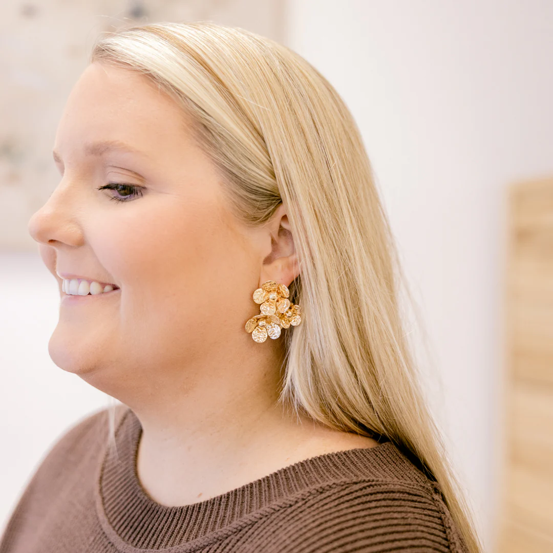 My Love In Bloom Earrings, Gold - Giverhouse