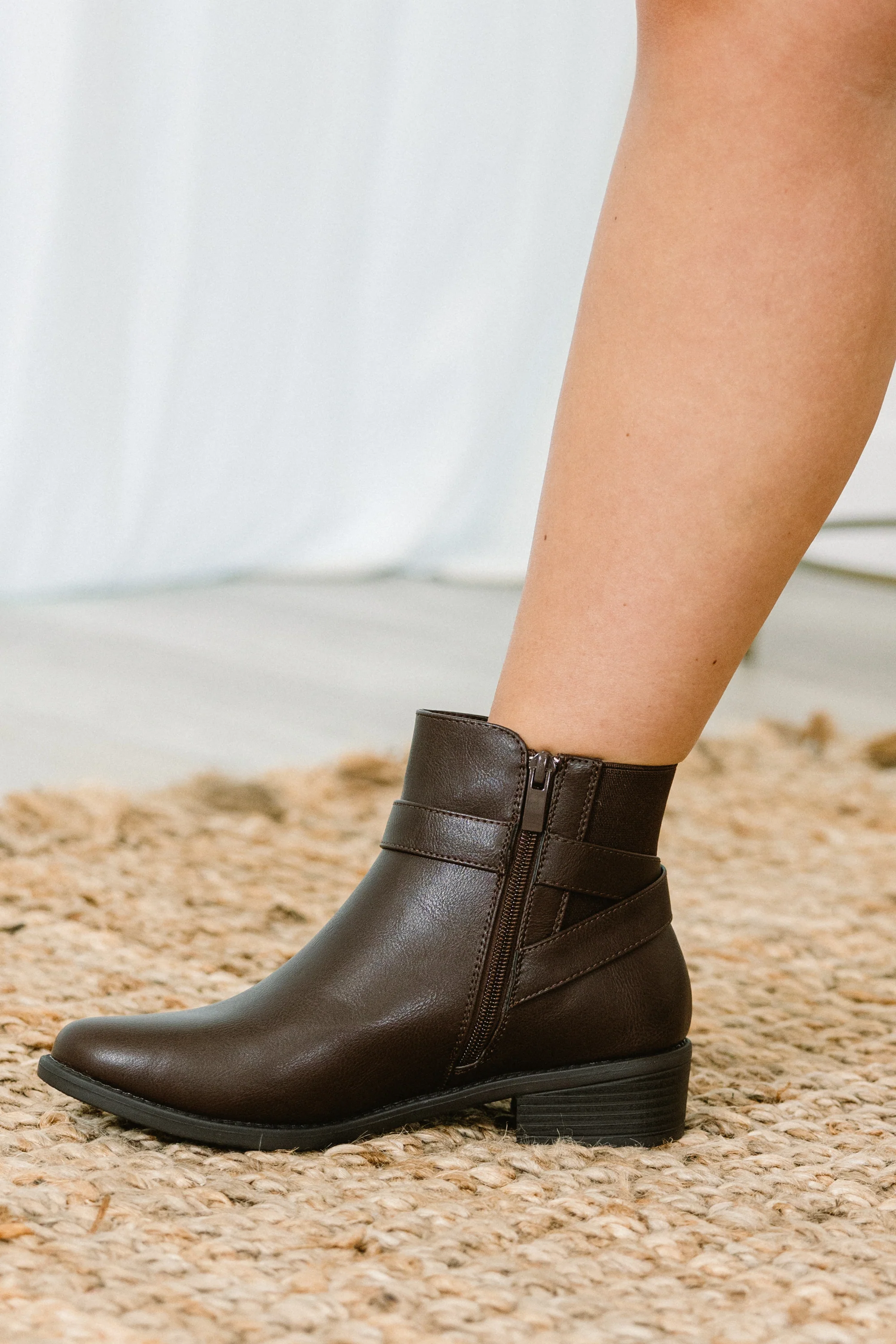 Stride In Style Booties, Brown - Giverhouse