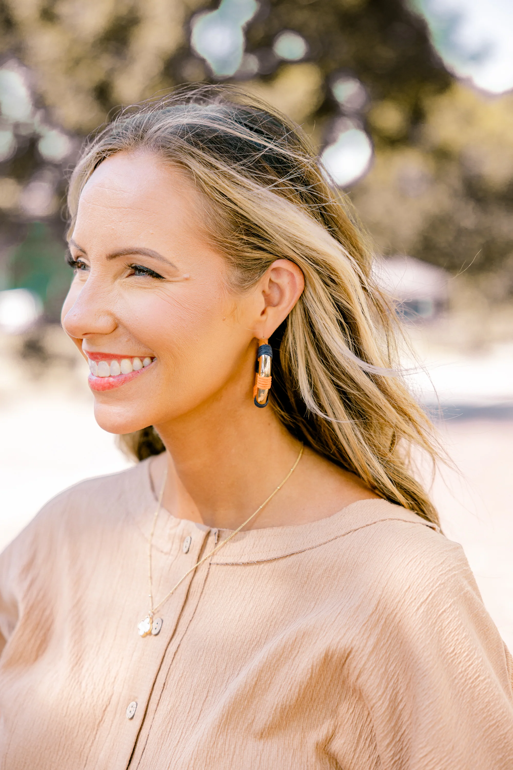 Scored The Best Earrings, Navy - Giverhouse