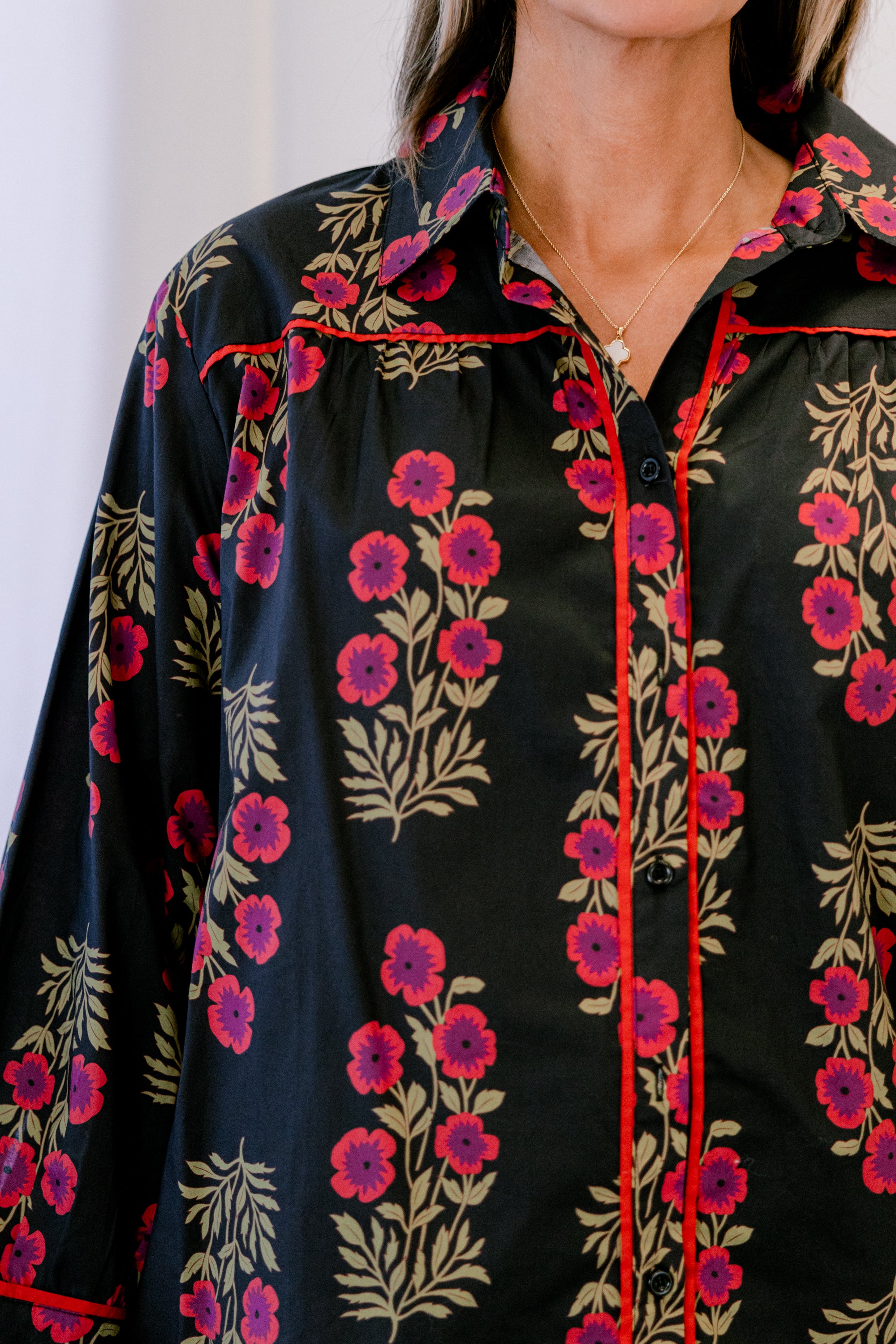 Let's Just Talk Top, Black-Red - Giverhouse