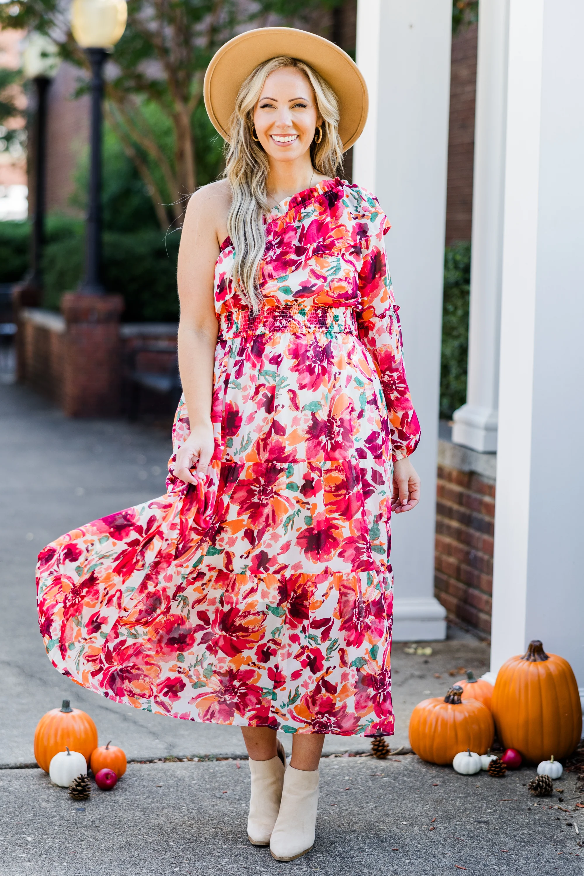 Love In The Moment Maxi Dress, Red Floral - Giverhouse