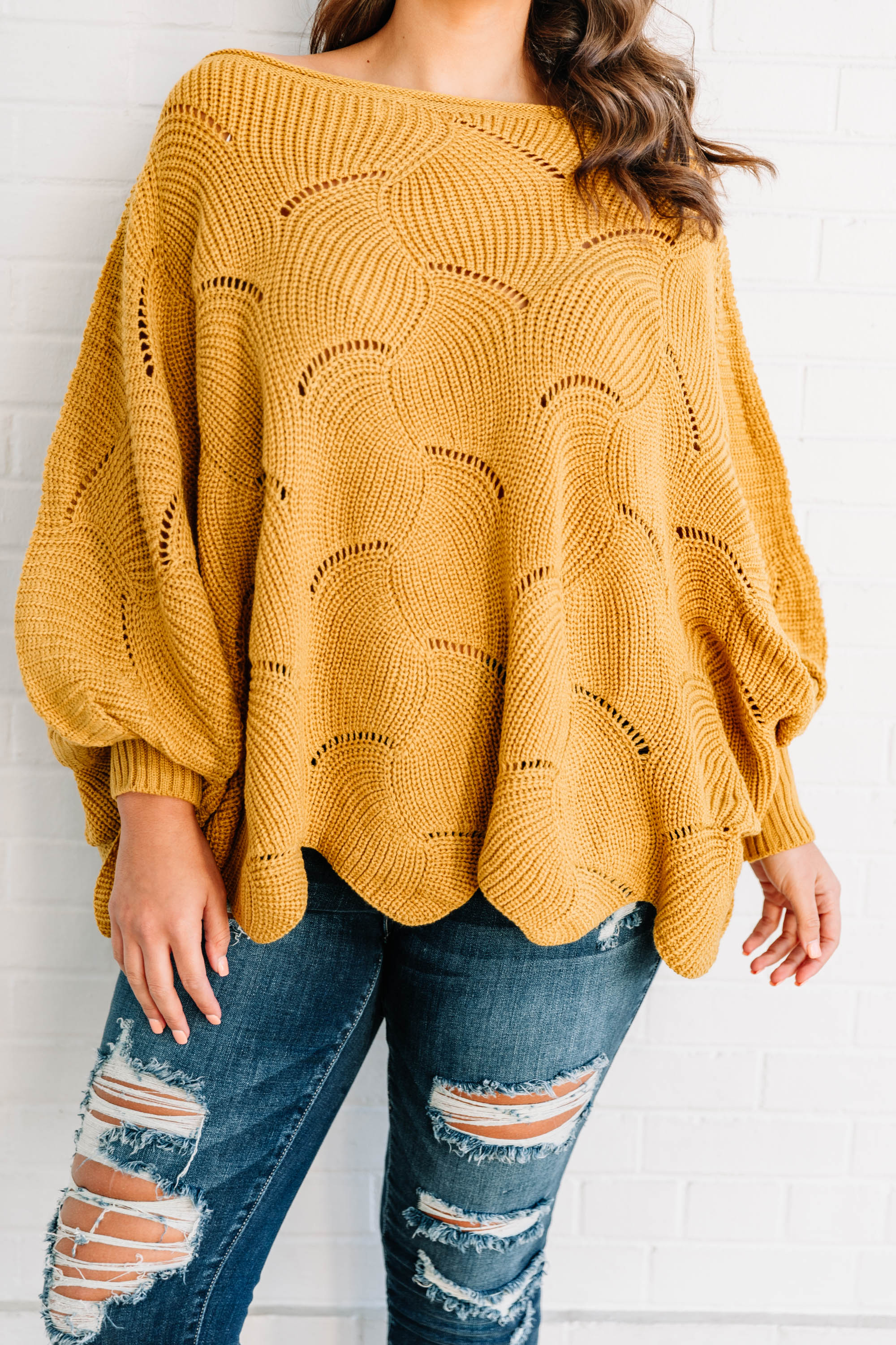 Warm Feelings Sweater, Mustard - Giverhouse