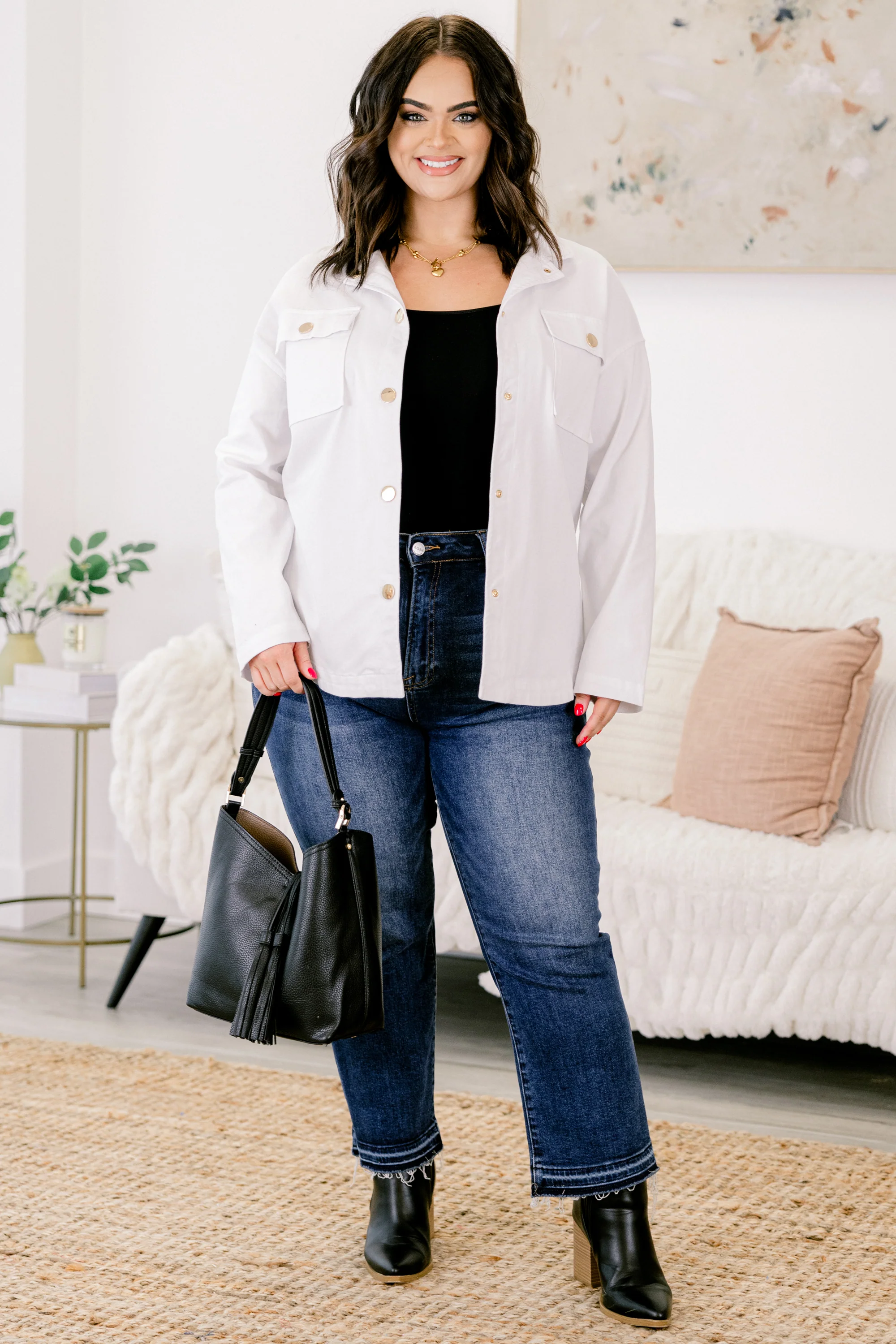 Always That Girl Jacket, White - Giverhouse