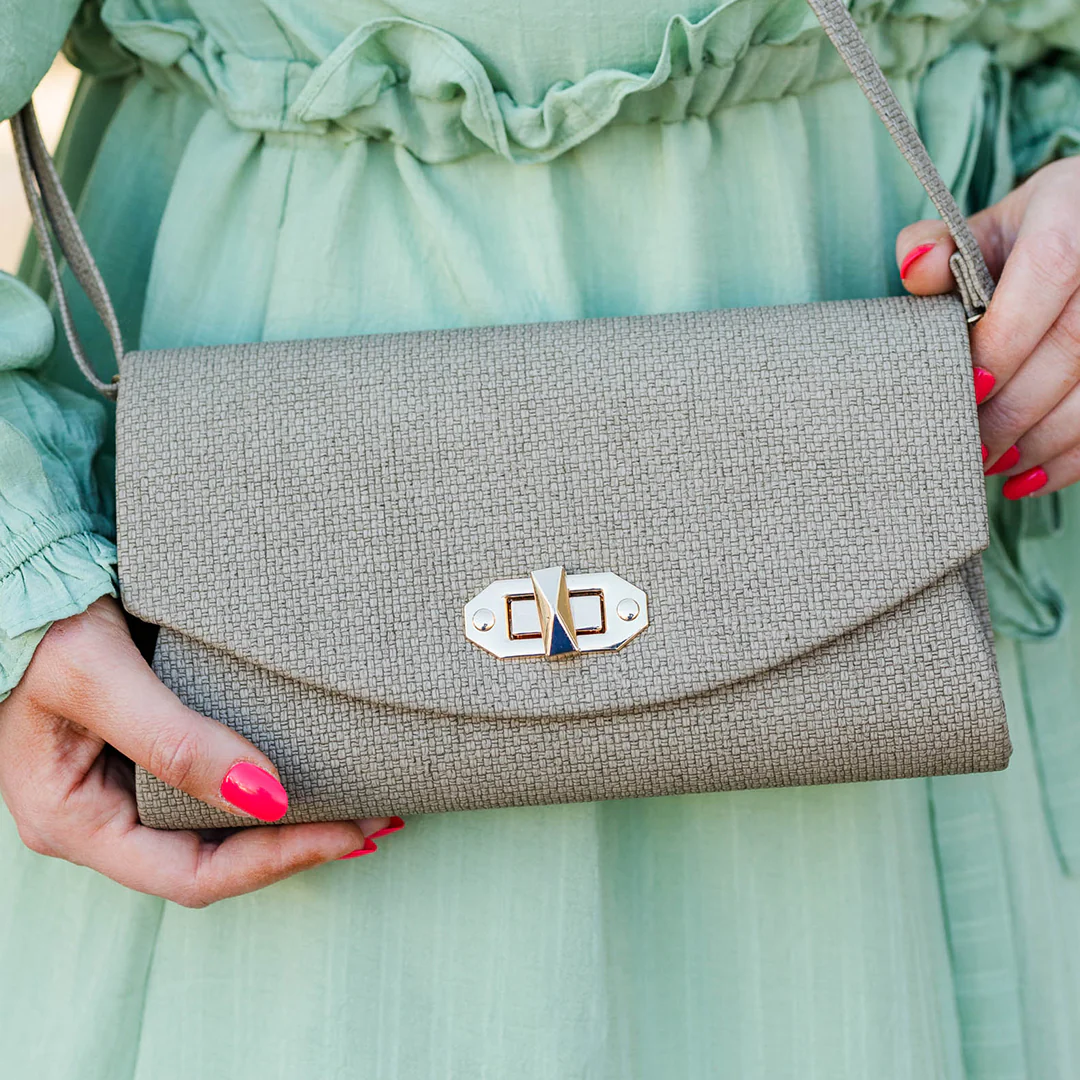 First Class Only Handbag, Taupe - Giverhouse