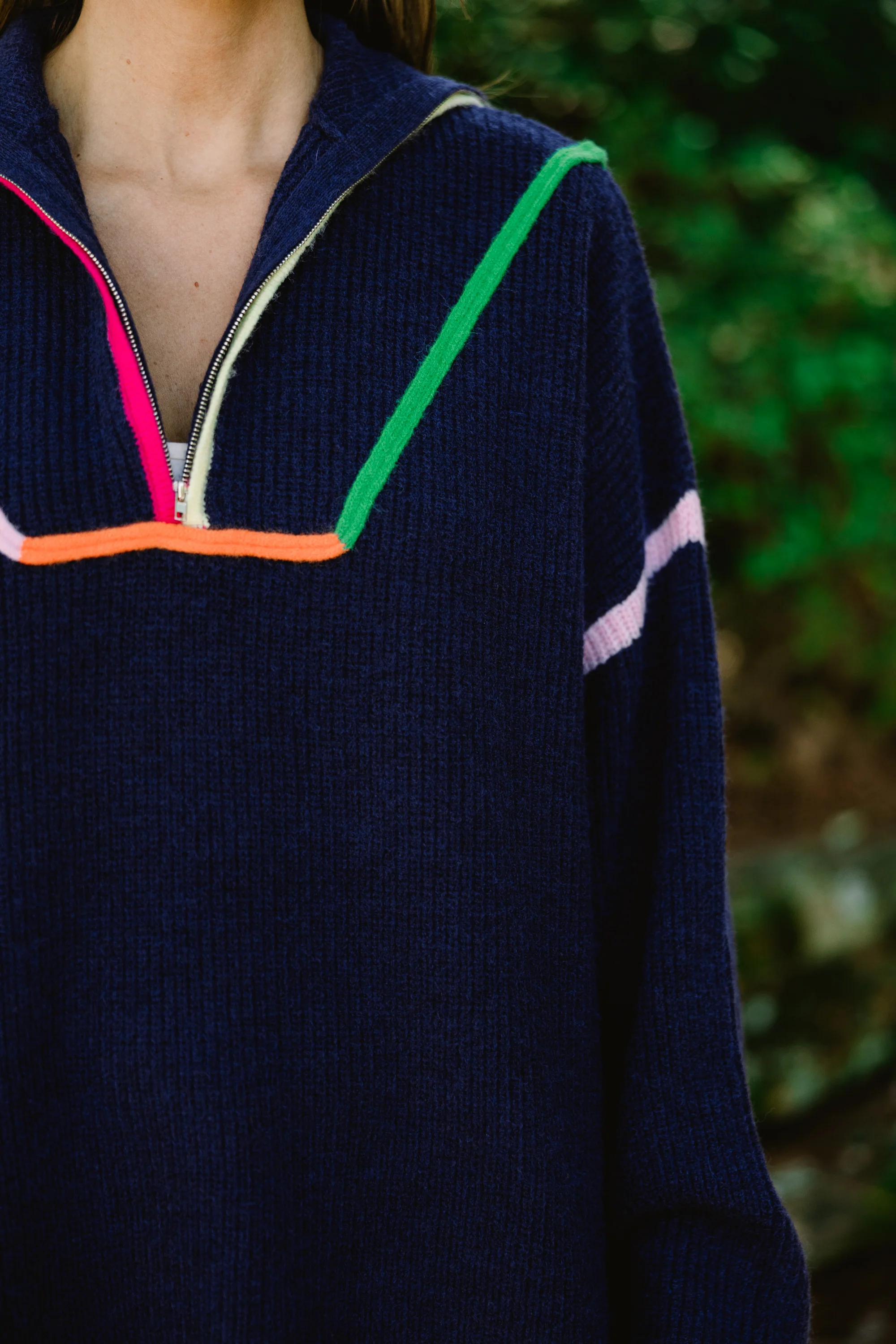 Falling For Fall Sweater, Navy Multi - Giverhouse