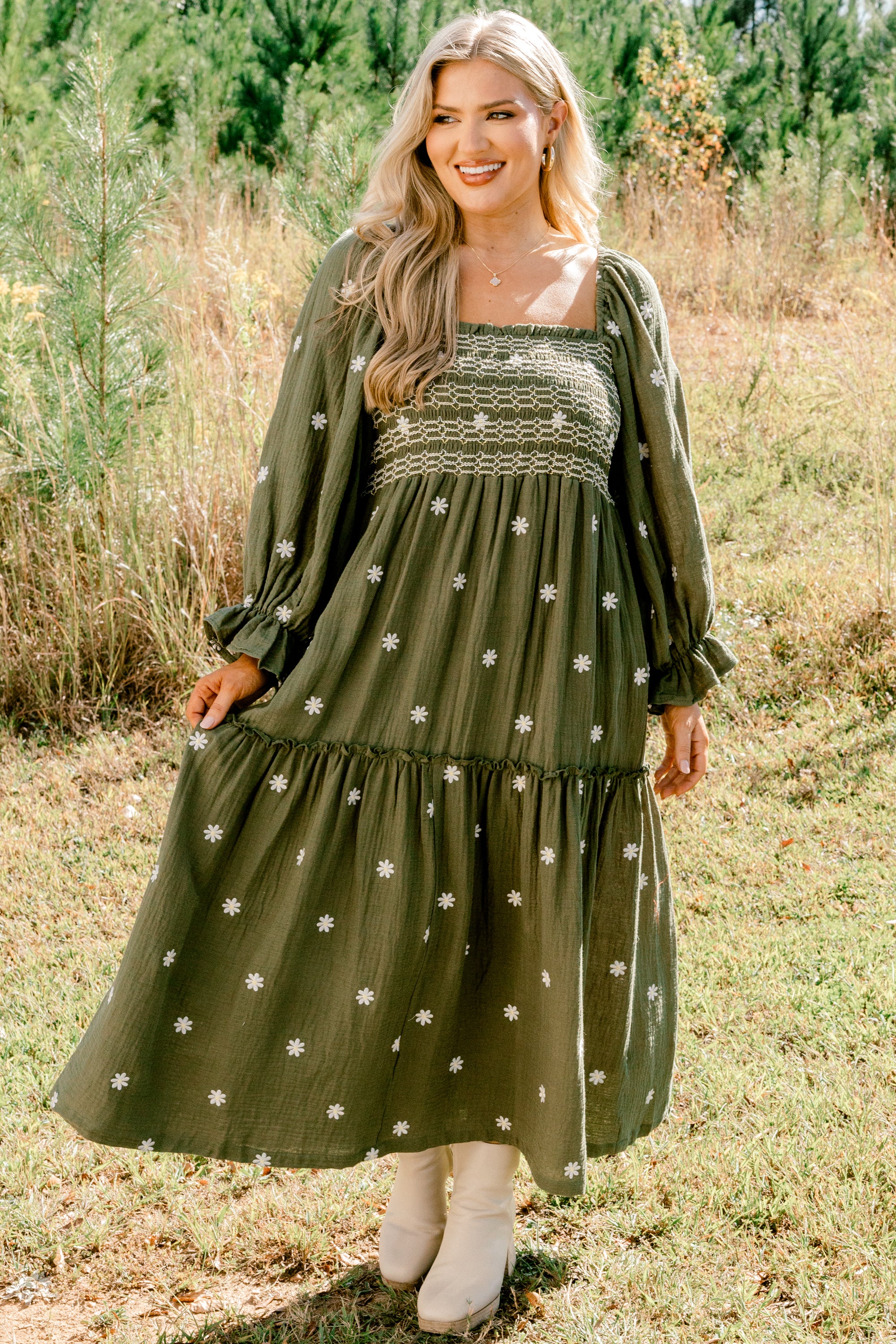Wildflower Wonder Dress, Olive - Giverhouse