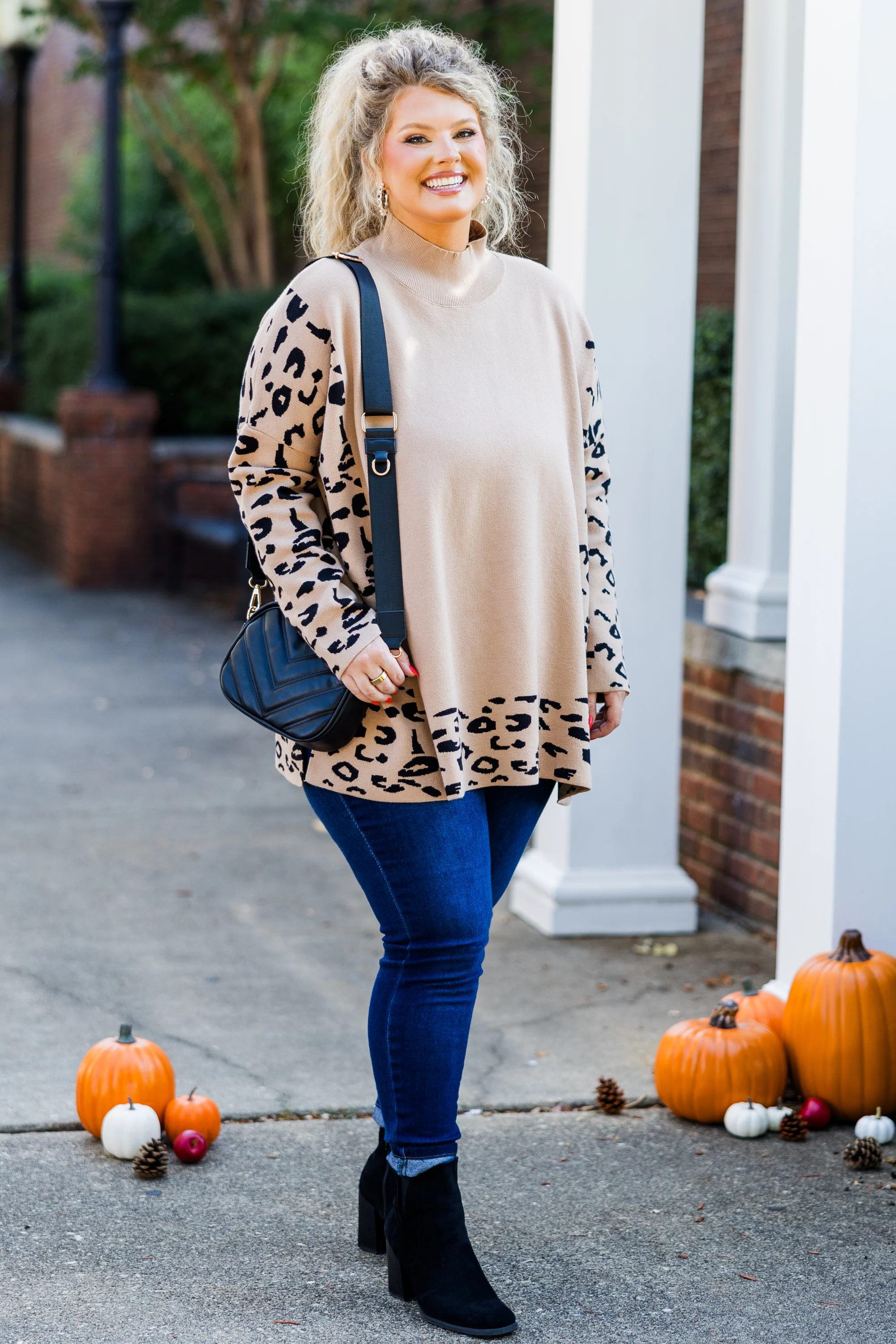 Time To Walk Away Sweater Tunic, Taupe - Giverhouse