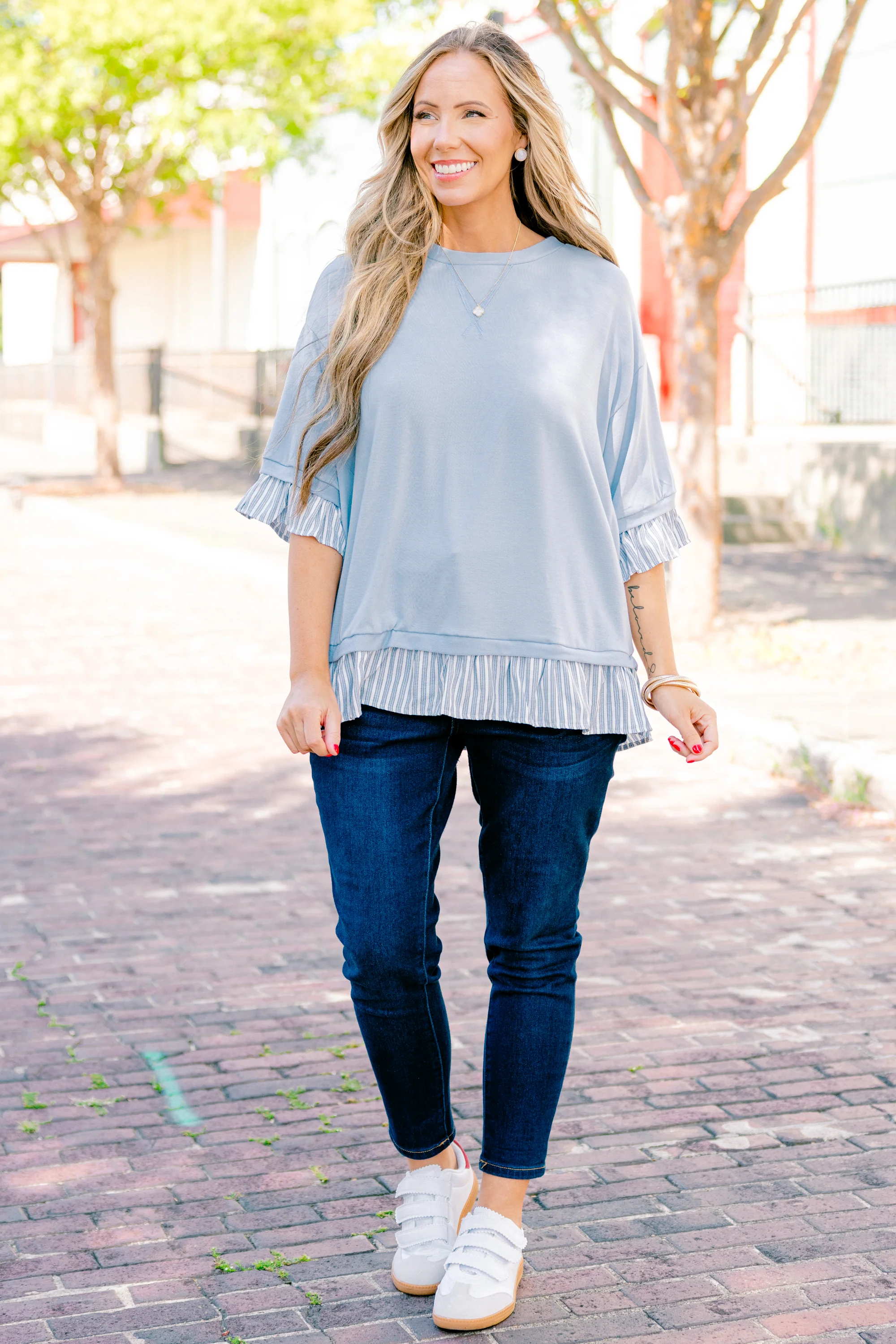 Letting It Be Top, Blue - Giverhouse