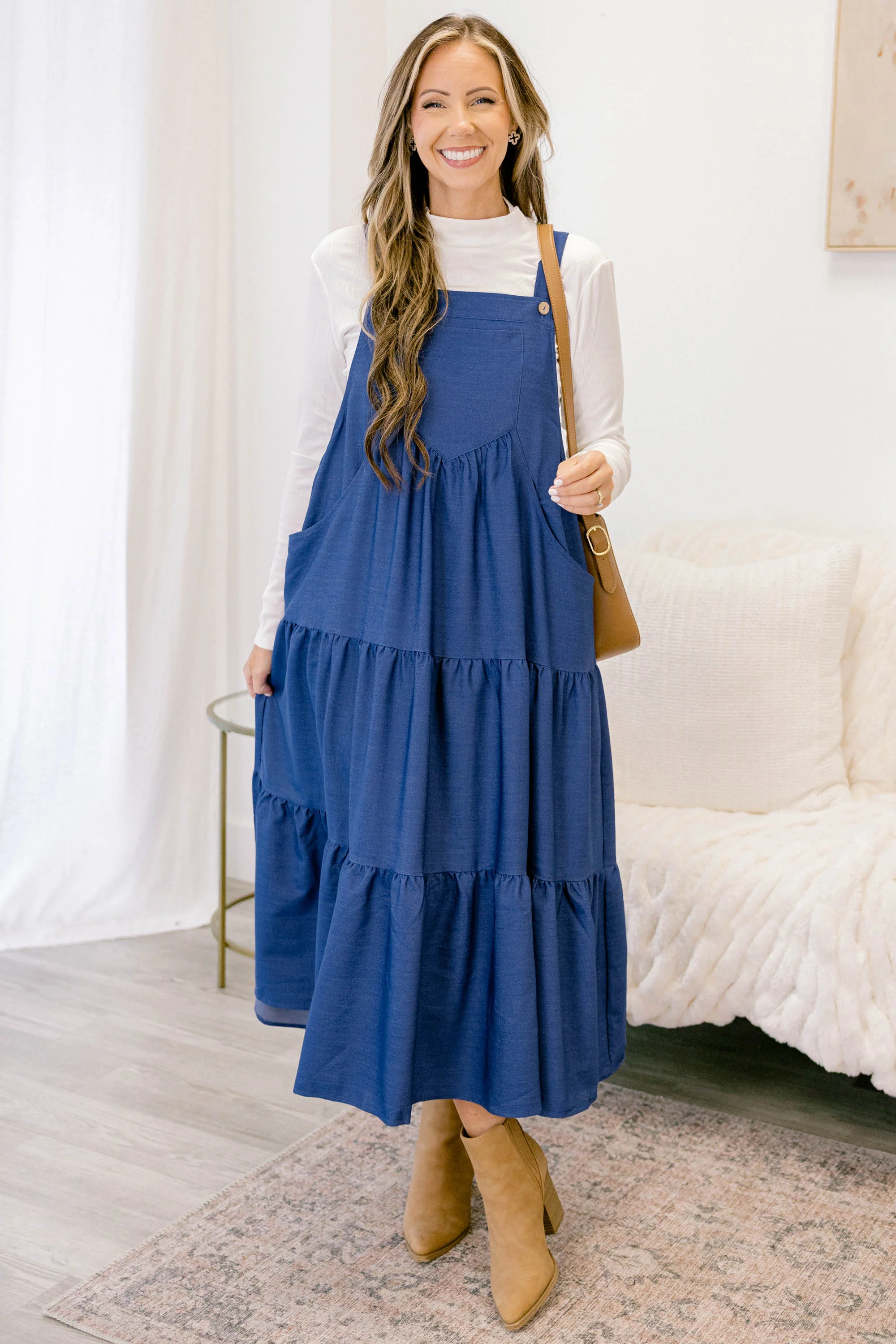 Got To Dance Dress, Dark Denim - Giverhouse