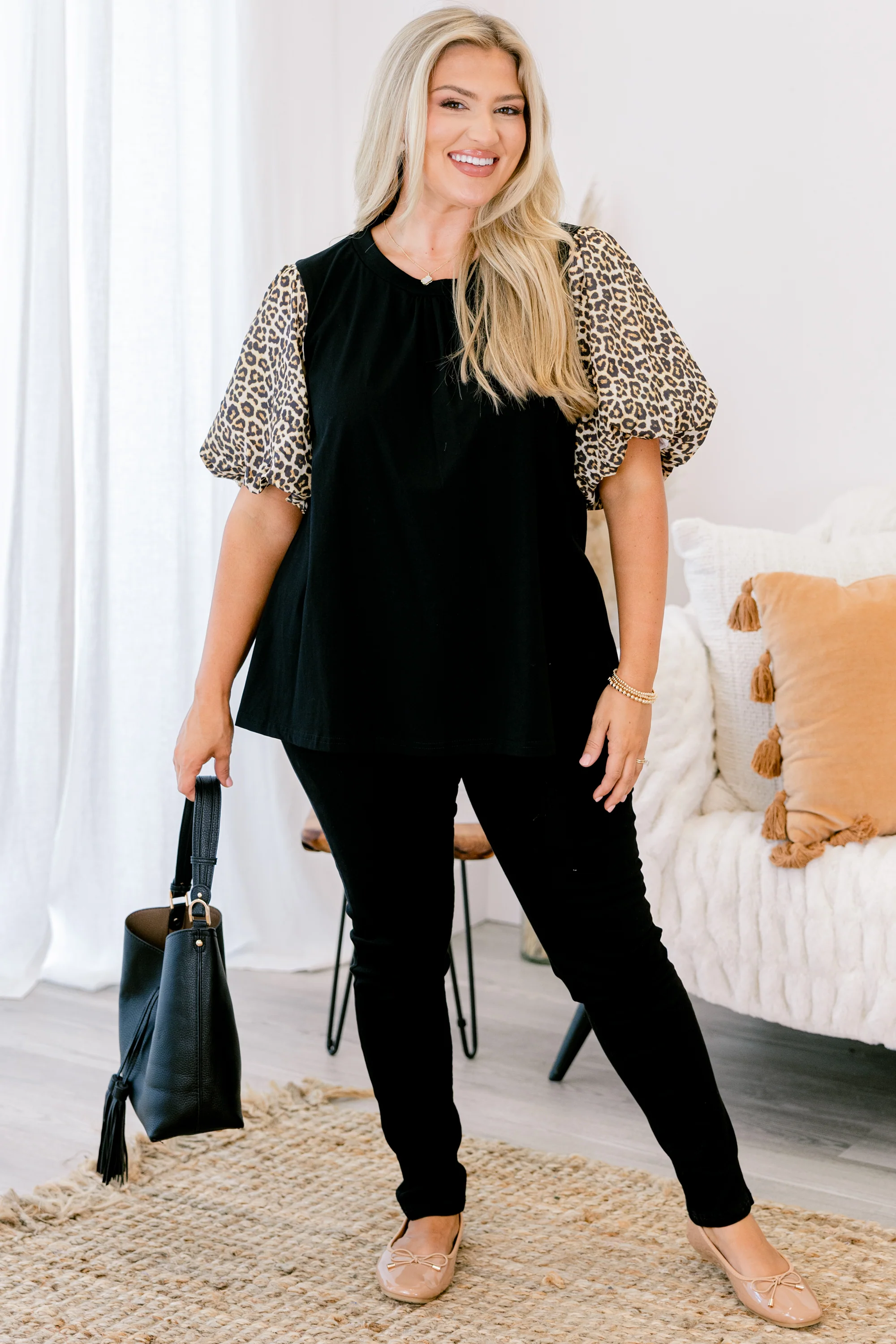 Joyful Days Top, Leopard - Giverhouse