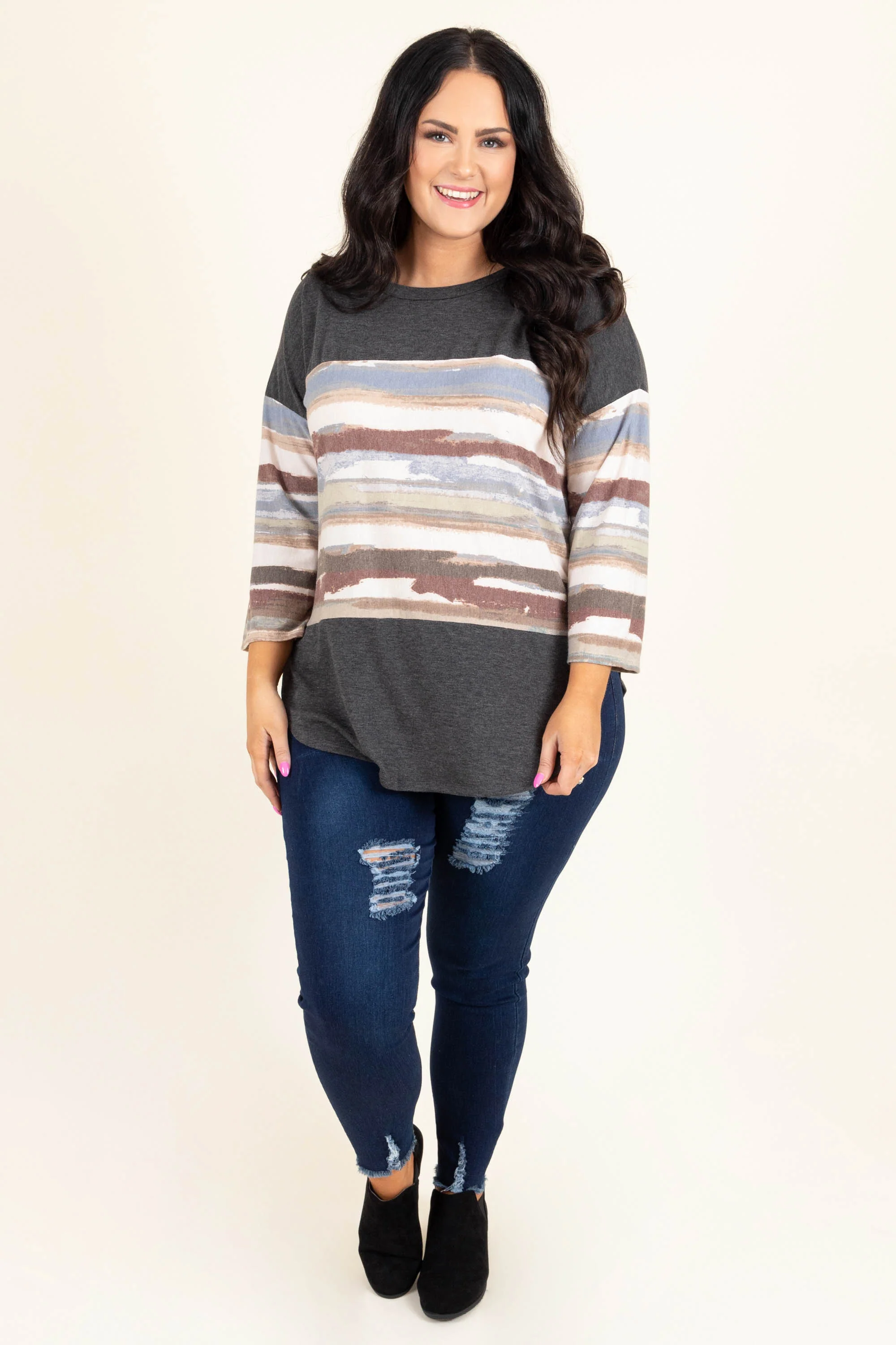 Insider Style Top, Charcoal - Giverhouse