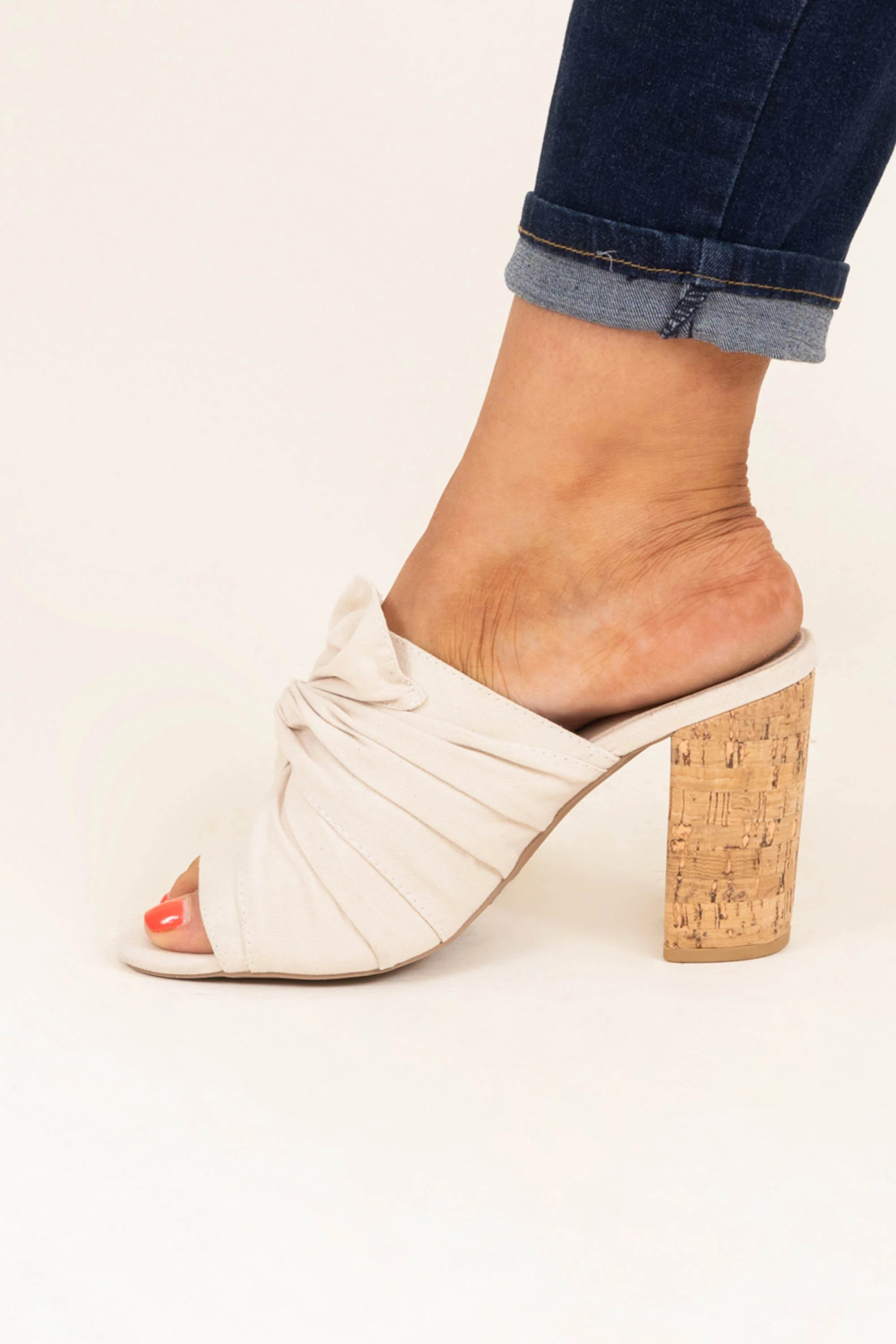 Grand Entrance Mules, Stone - Giverhouse