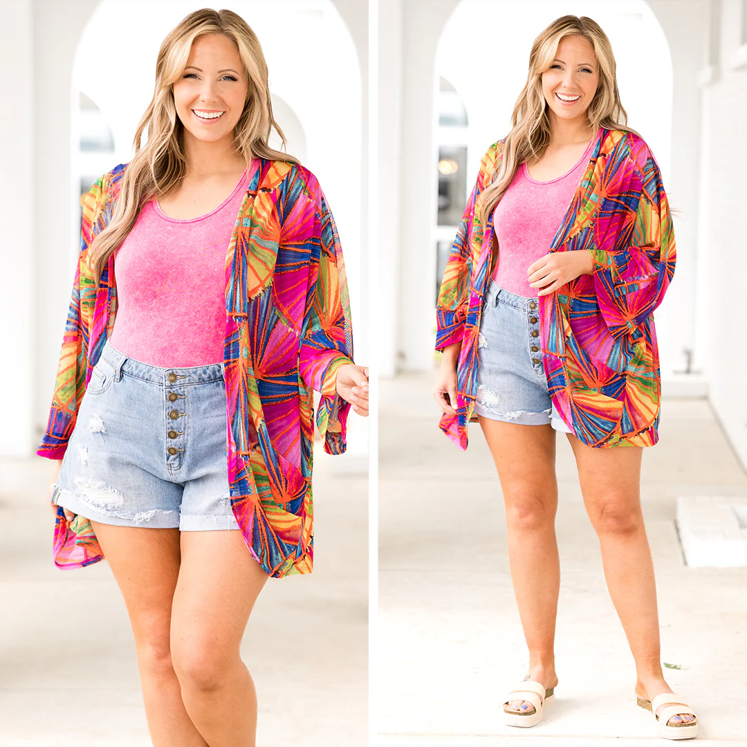 Bora Bora Babe Kimono, Multi - Giverhouse