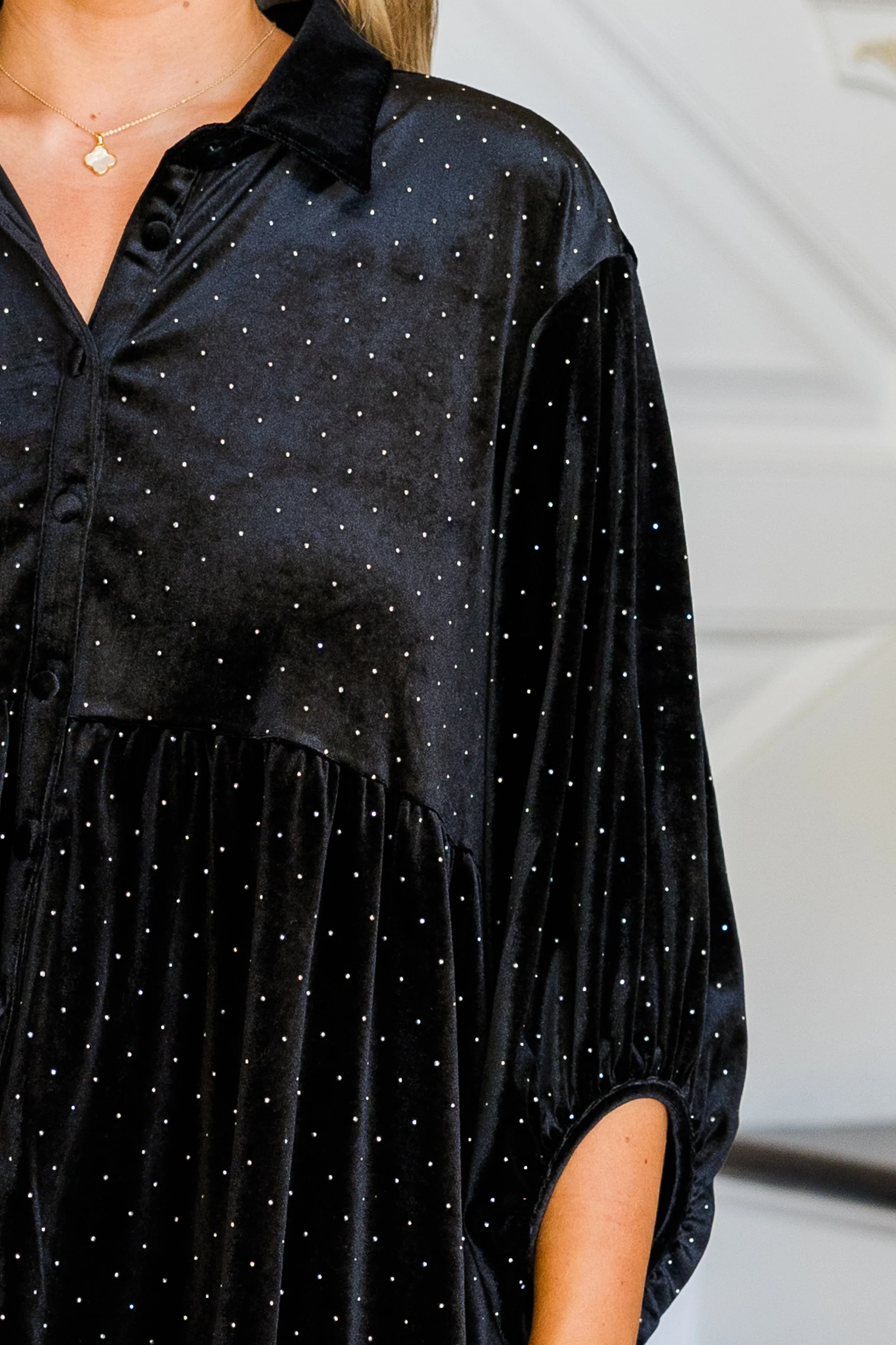 Starry Night Tunic, Black - Giverhouse