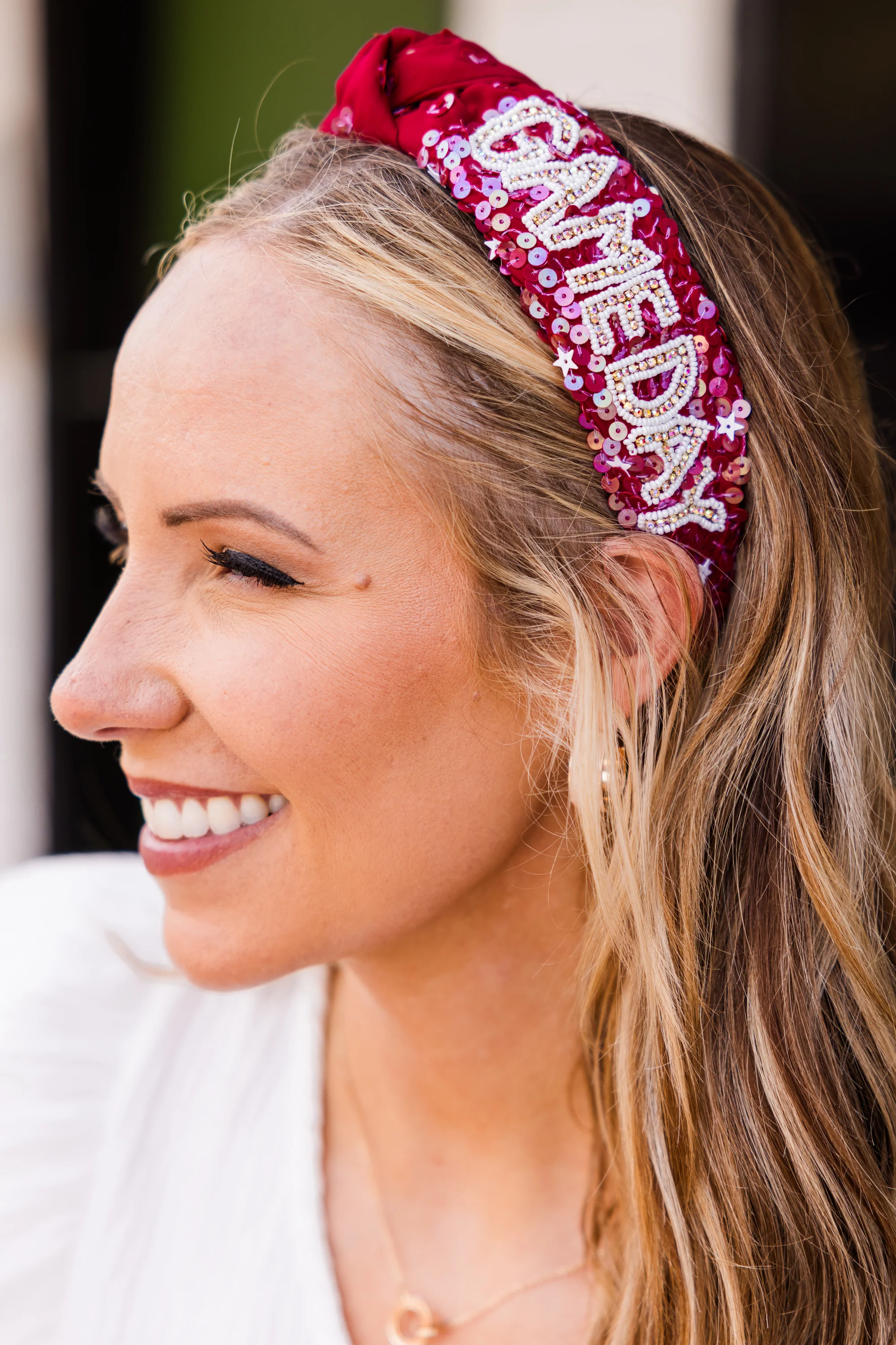 A Win Is A Win Headband, Burgundy-White - Giverhouse