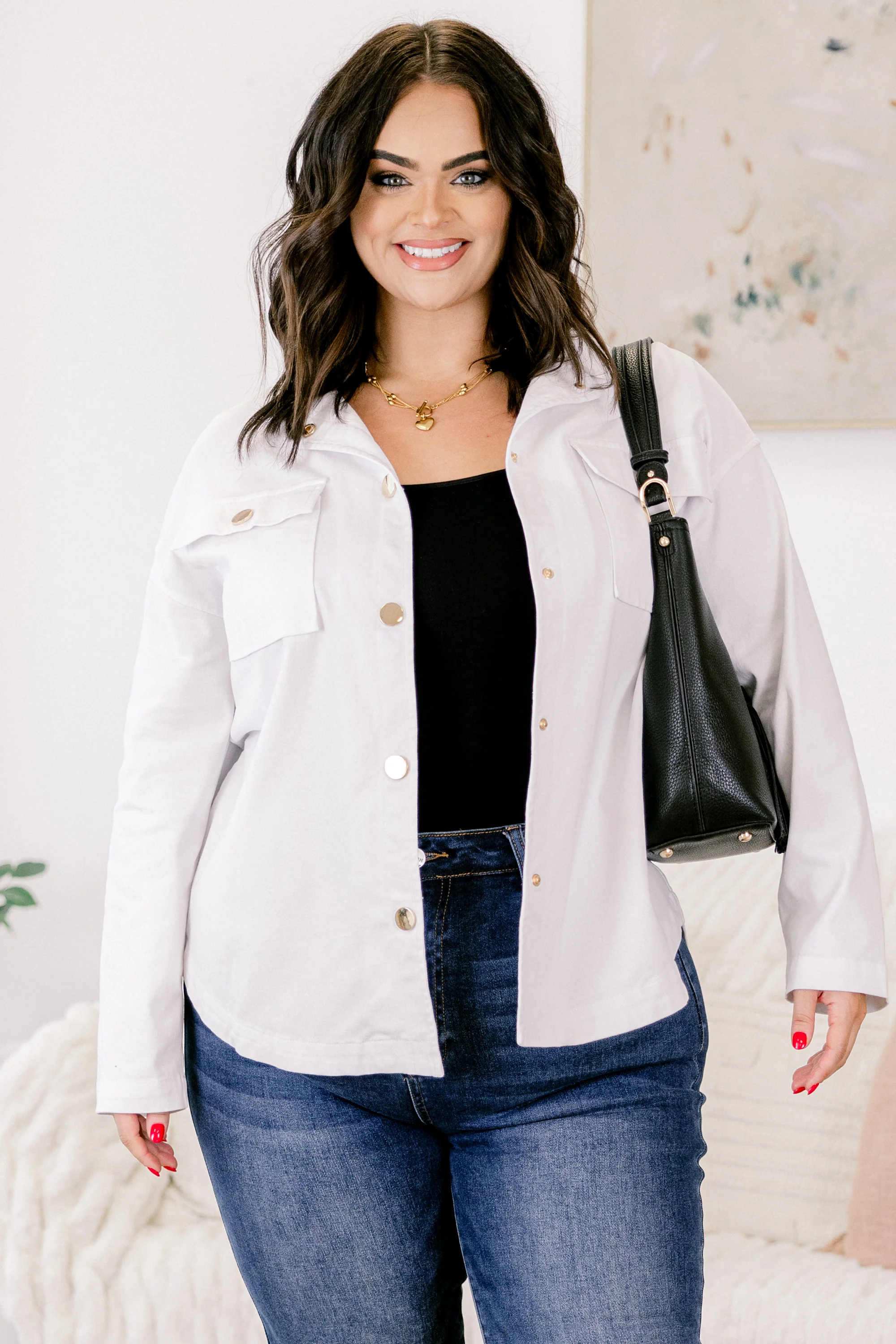 Always That Girl Jacket, White - Giverhouse