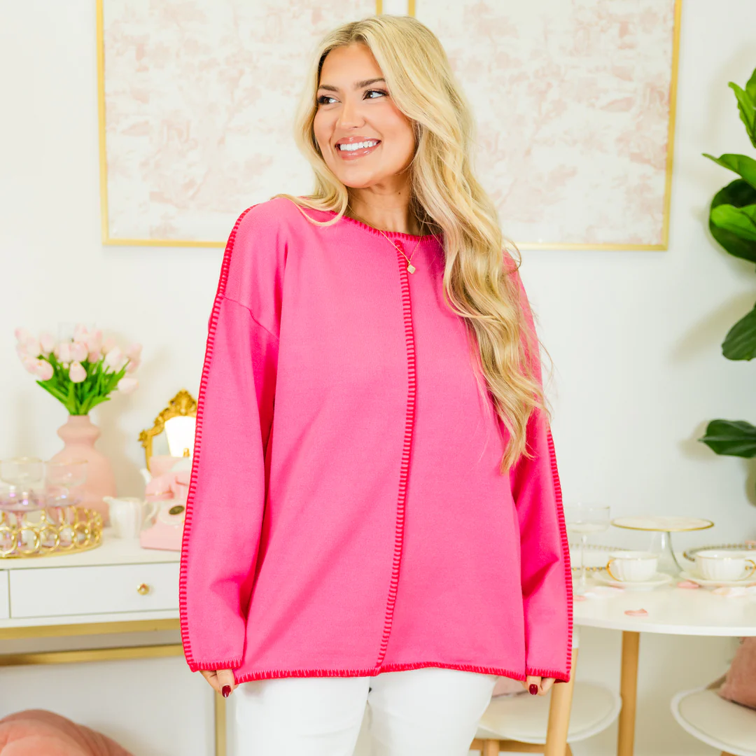 Whispered Comfort Sweater, Pink - Giverhouse