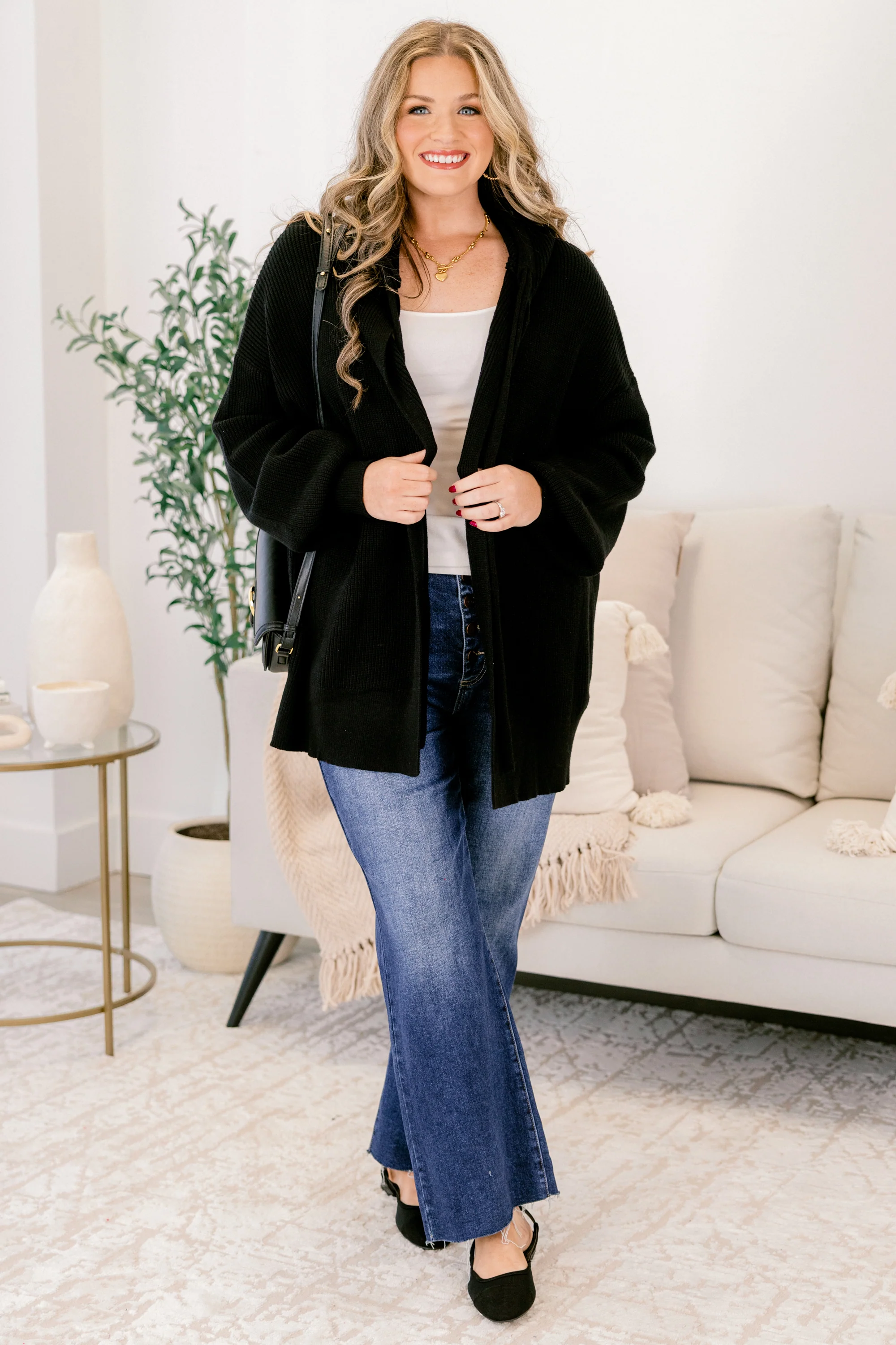 Kind Of Comforting Cardigan, Black - Giverhouse