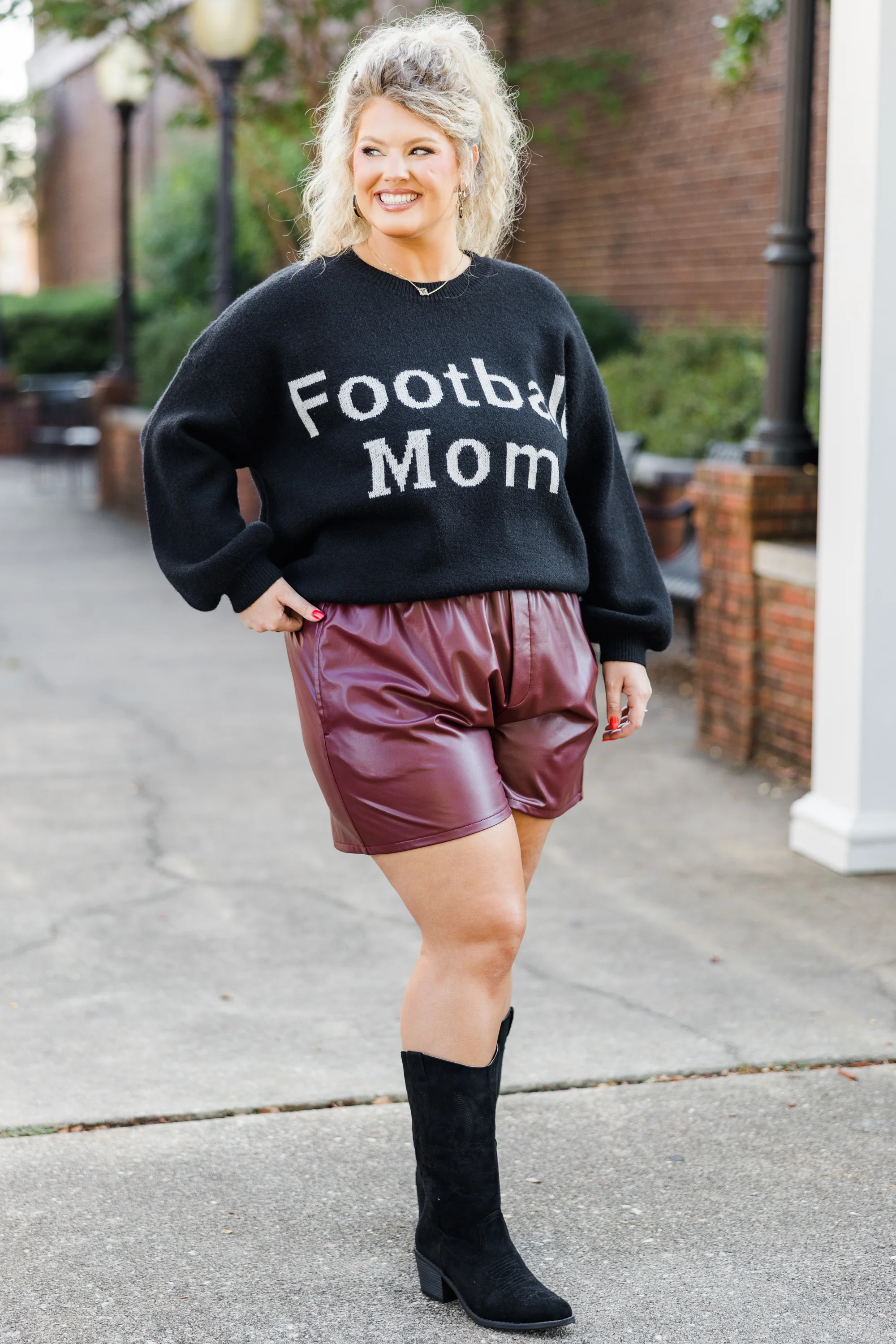 Football Mom Sweater, Black - Giverhouse