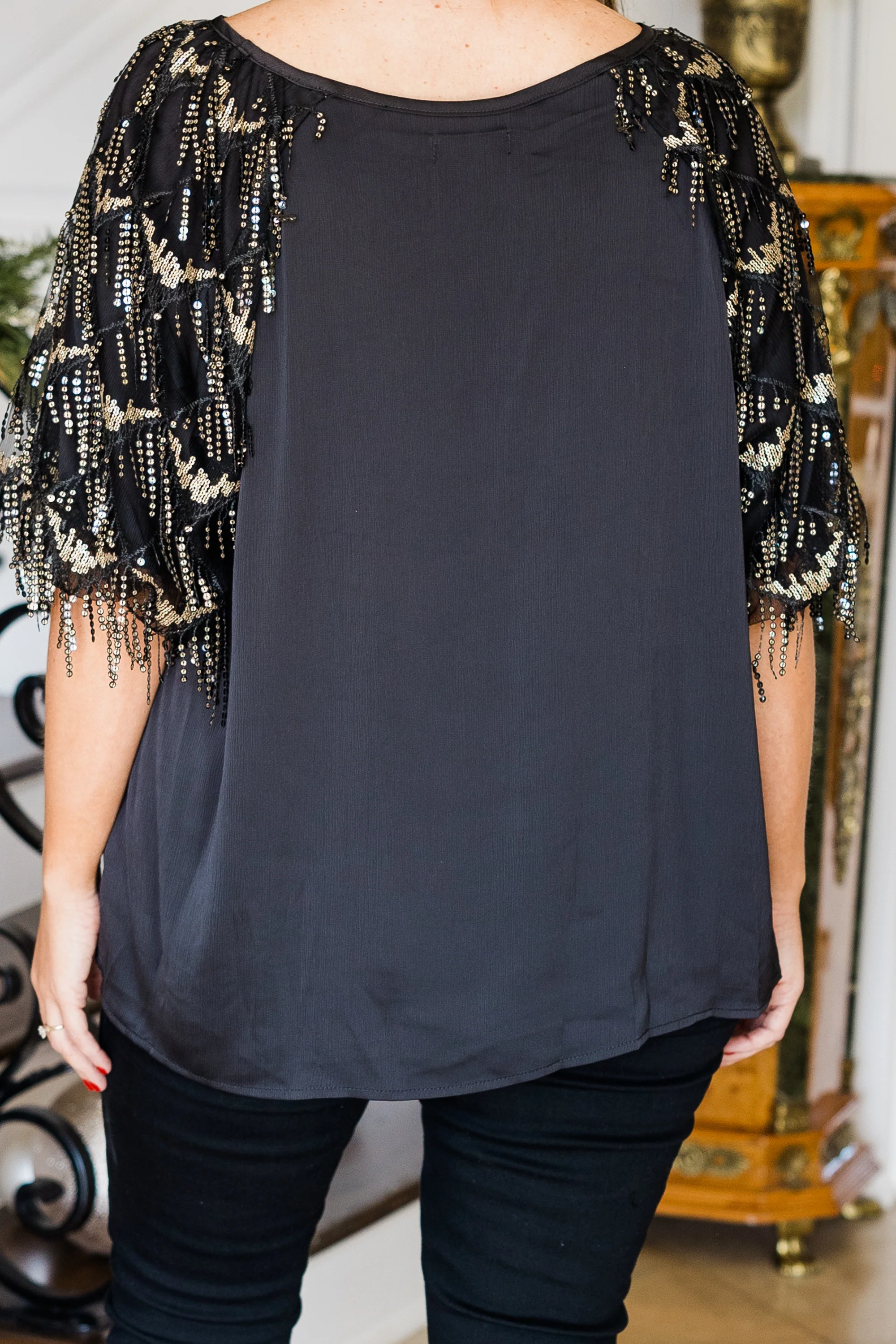 Bring The Glam Top, Black - Giverhouse