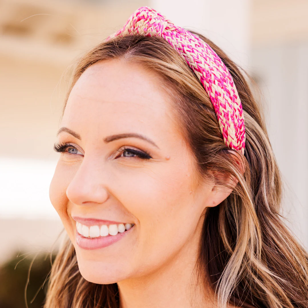 Don't Worry, Beach Happy Headband, Fuchsia - Giverhouse