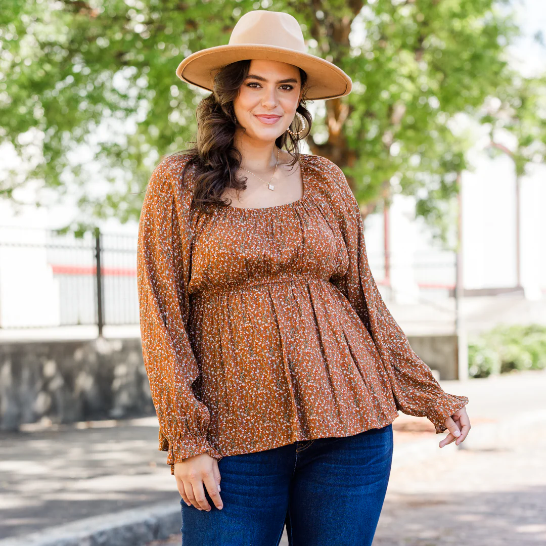 Stay In Love Top, Brown - Giverhouse