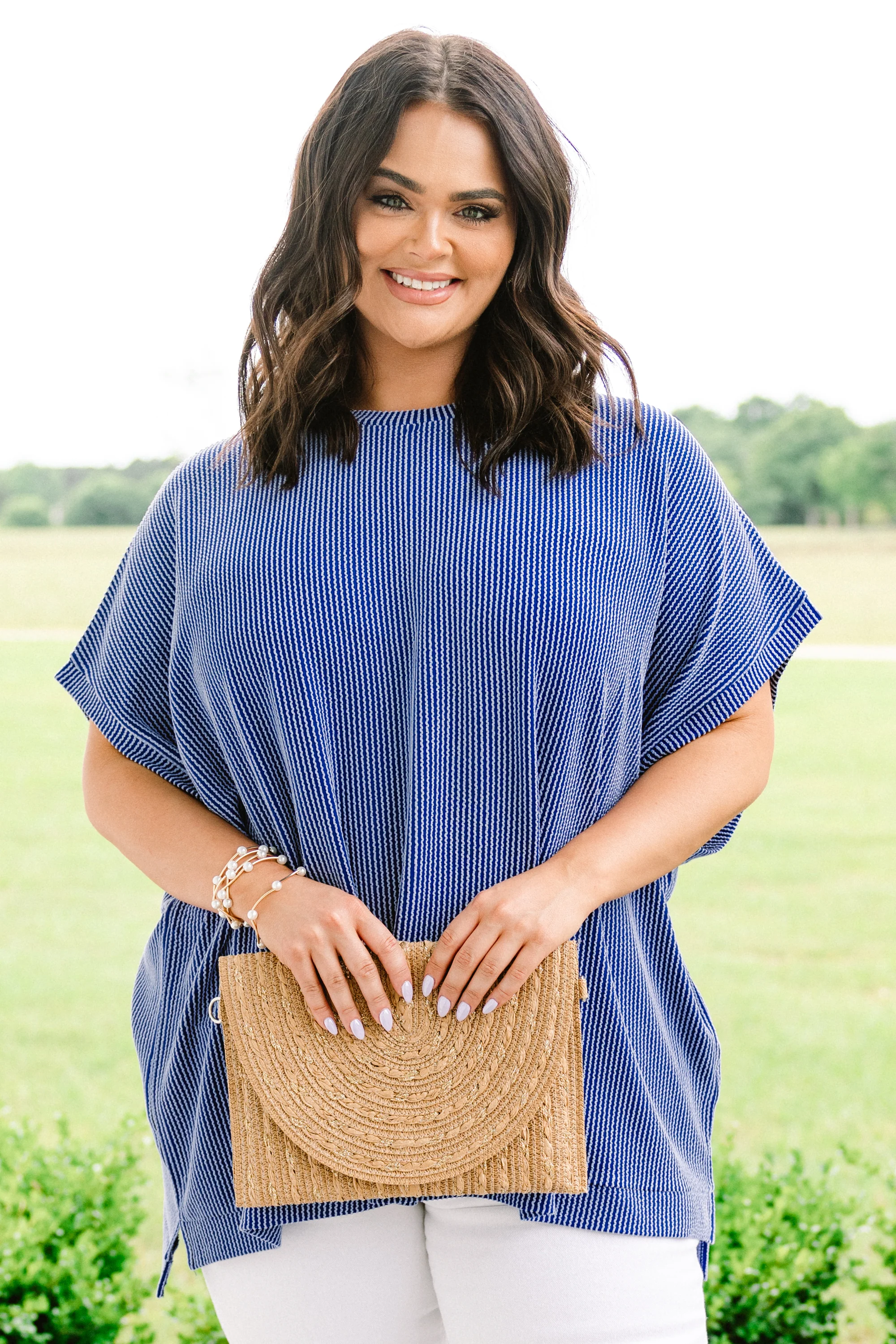 All About Knits Top, Dark Blue - Giverhouse