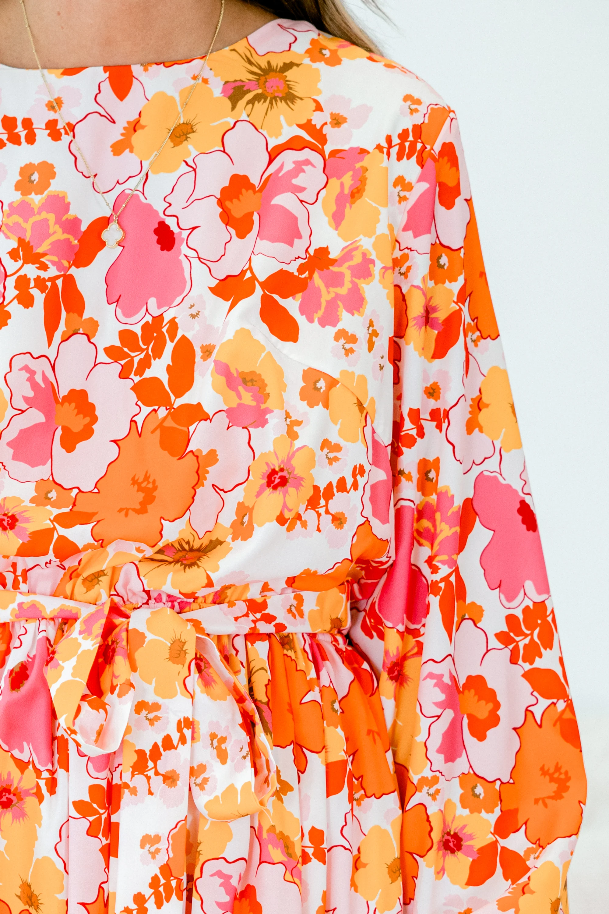 Gentle Heart Dress, Orange - Giverhouse