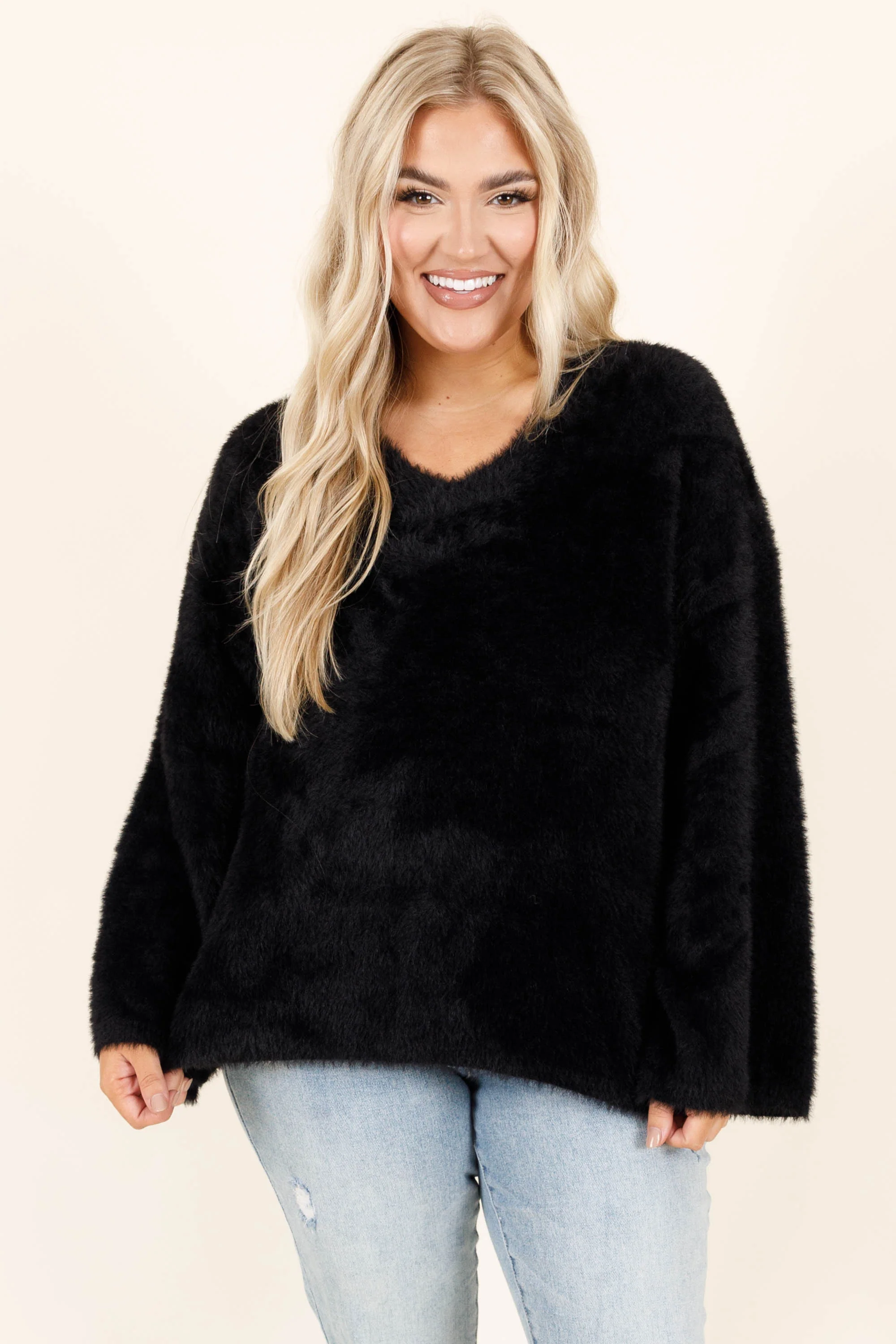 Your Touch Is Enough Sweater, Black - Giverhouse