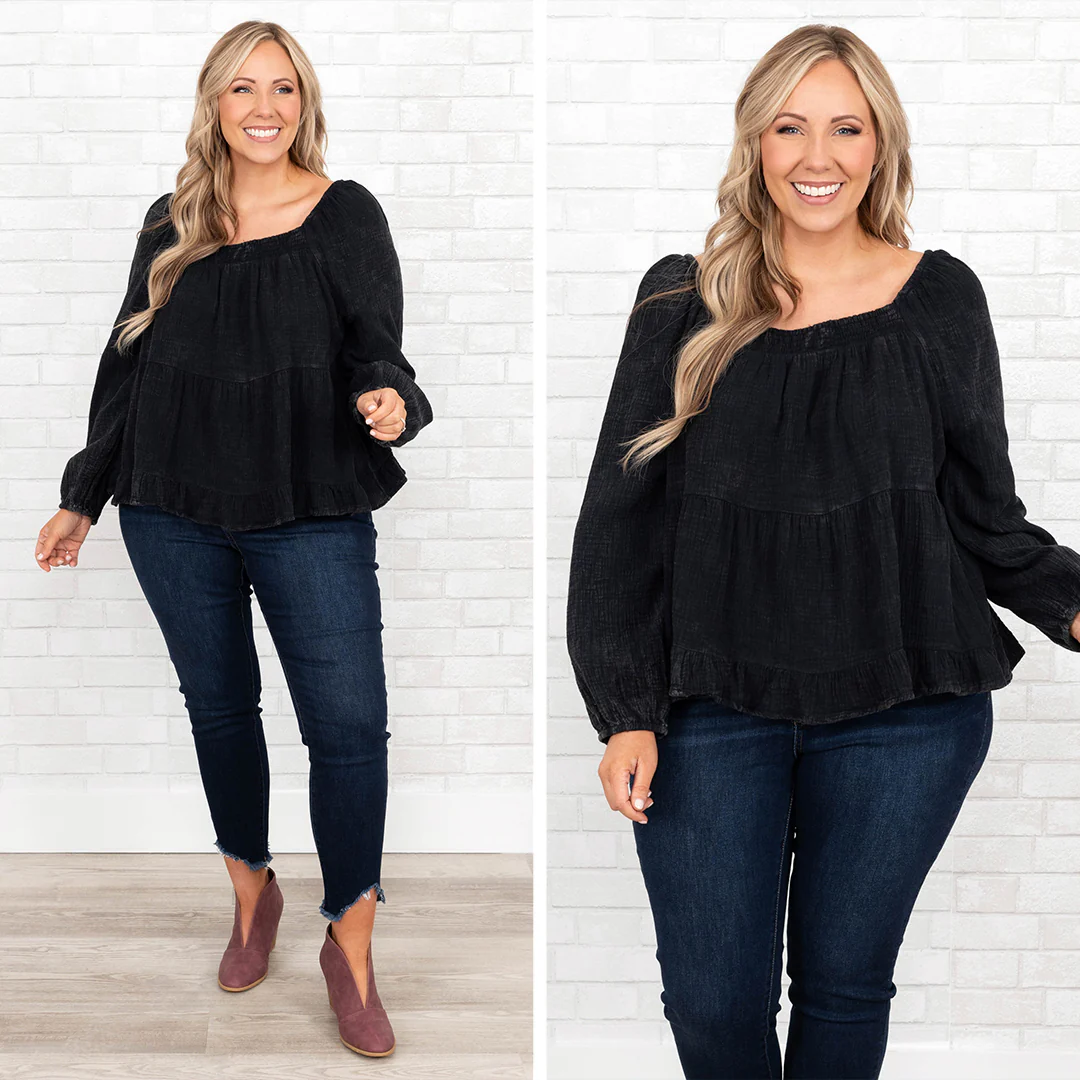 Come Home To Me Top, Black - Giverhouse