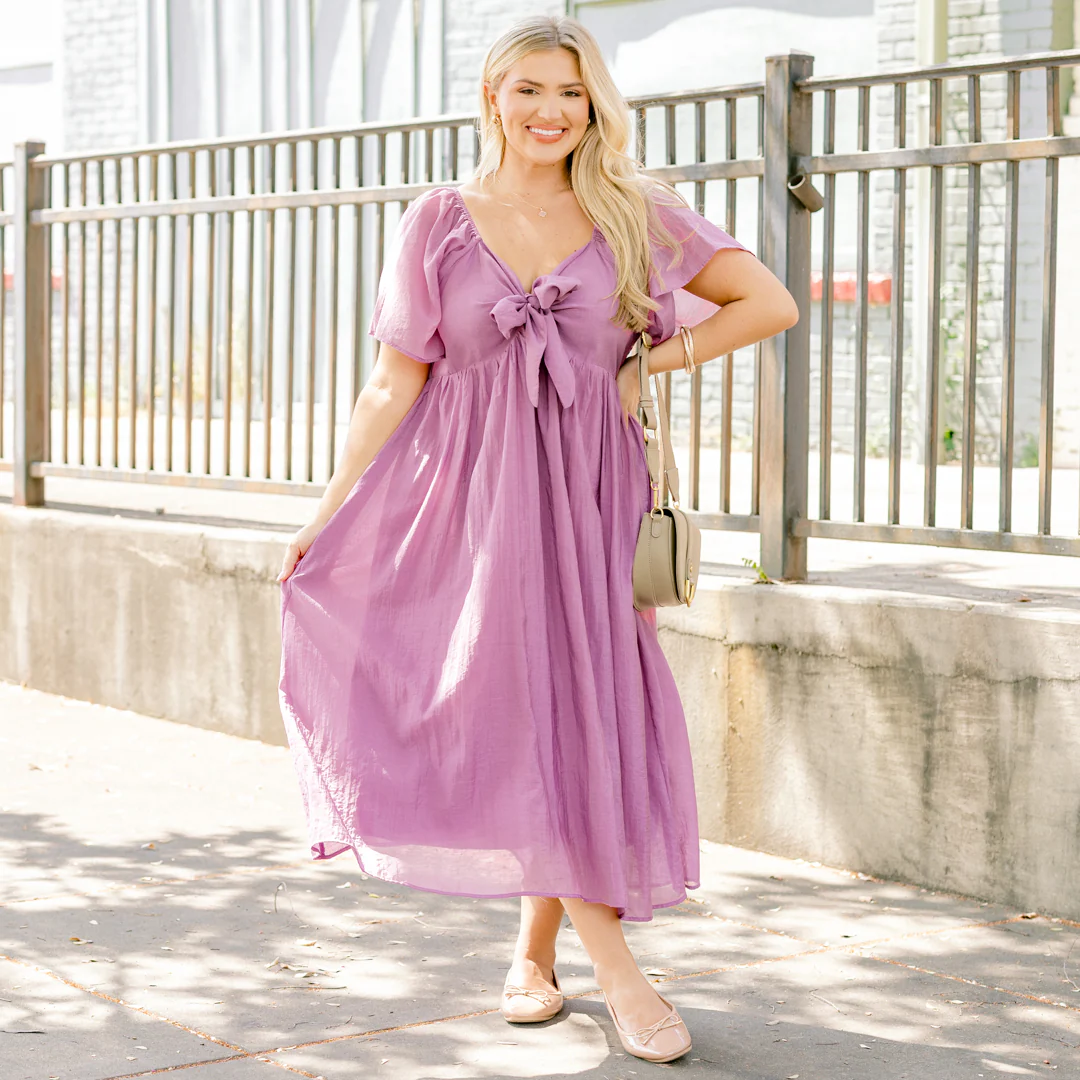 Sweet Lady Maxi Dress, Plum - Giverhouse