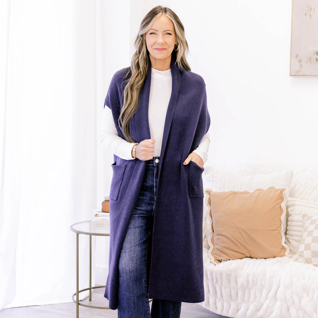 She's So Cute Cardigan, Navy - Giverhouse