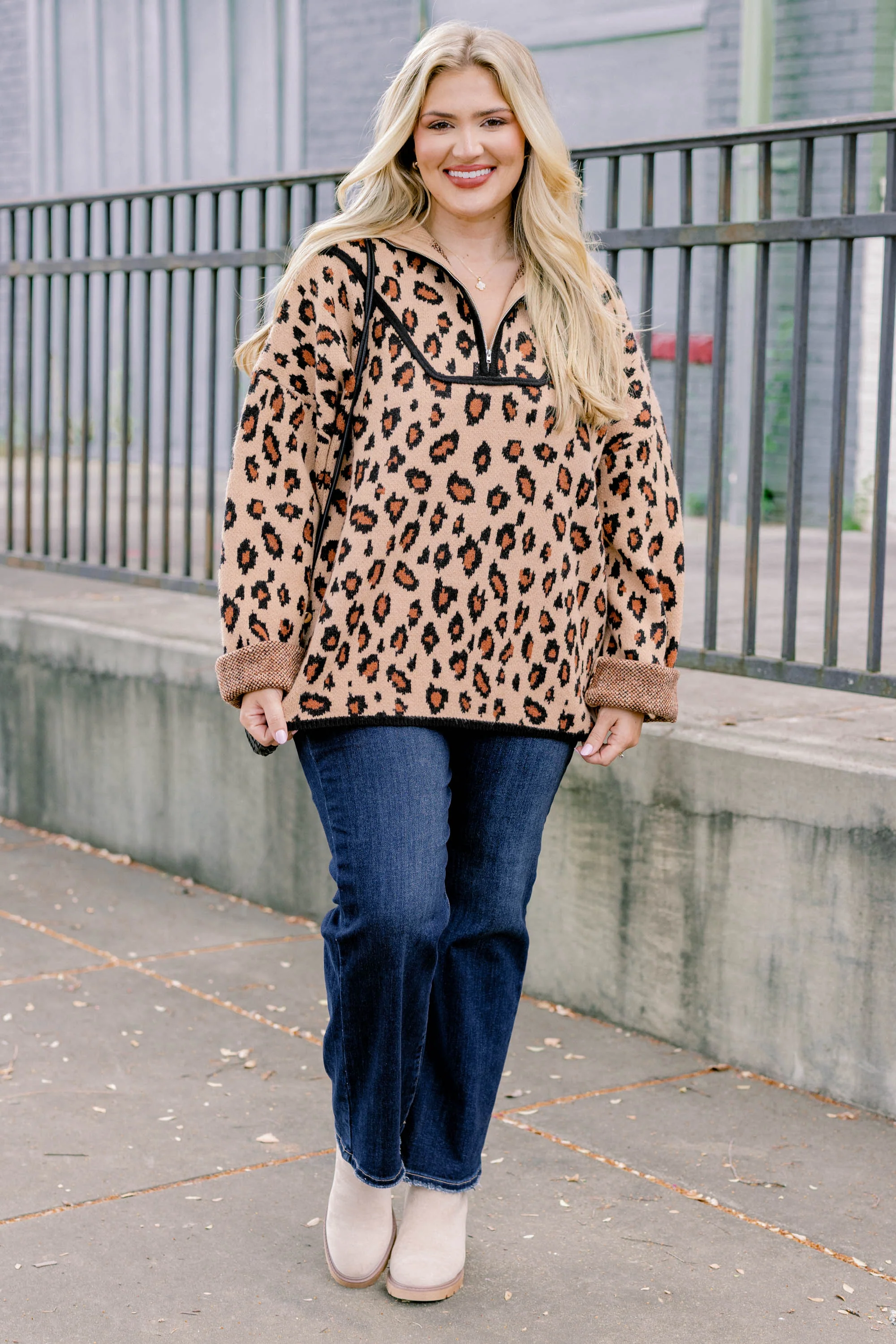 Falling For Fall Sweater, Leopard - Giverhouse