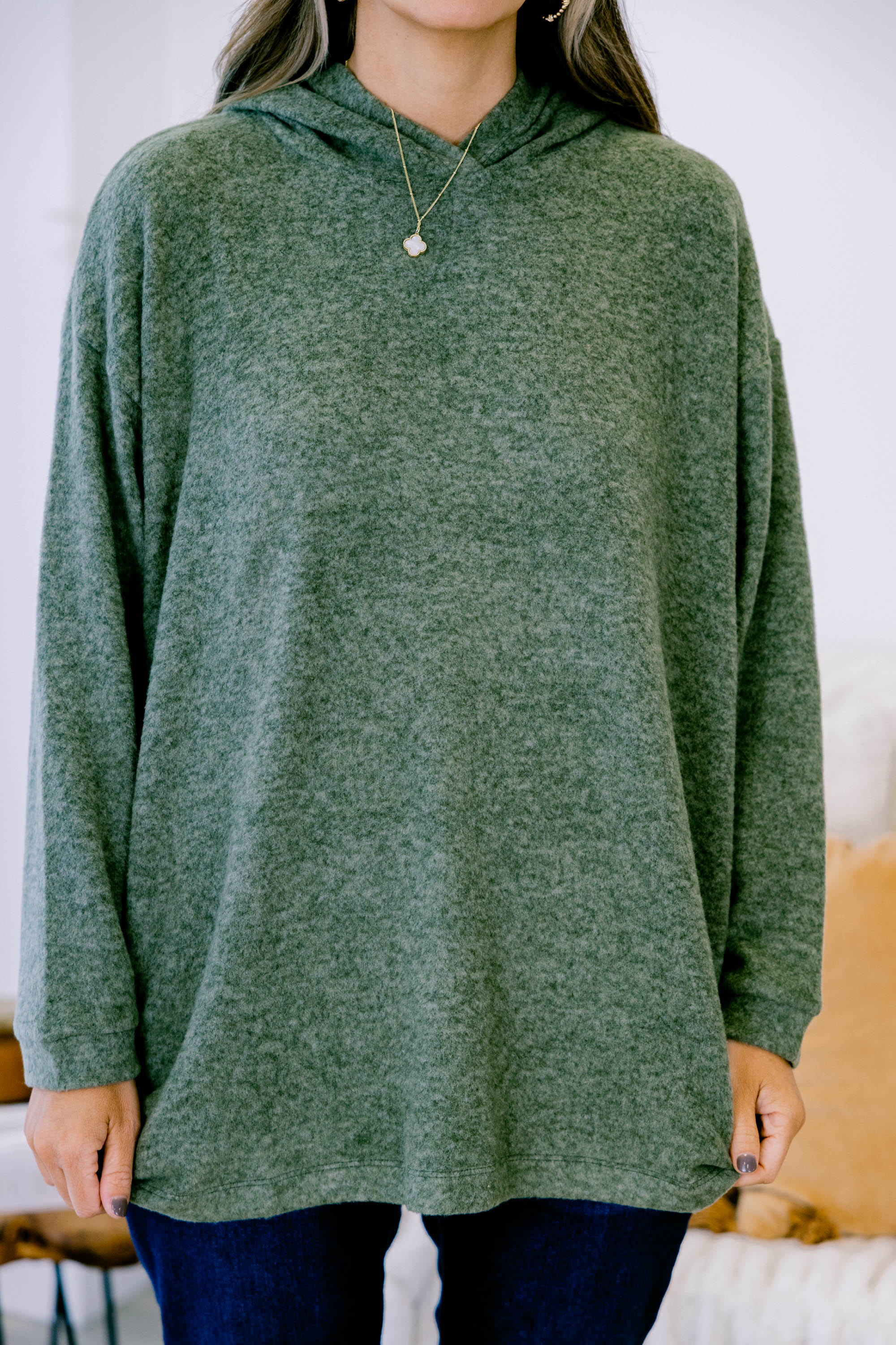 I Am On The Go Top, Dark Olive - Giverhouse