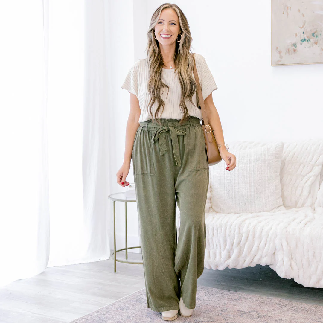 I'll Lead The Way Pants, Olive - Giverhouse