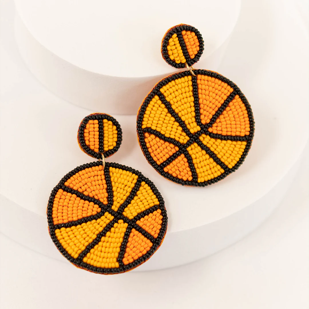 On The Court Earrings, Orange - Giverhouse