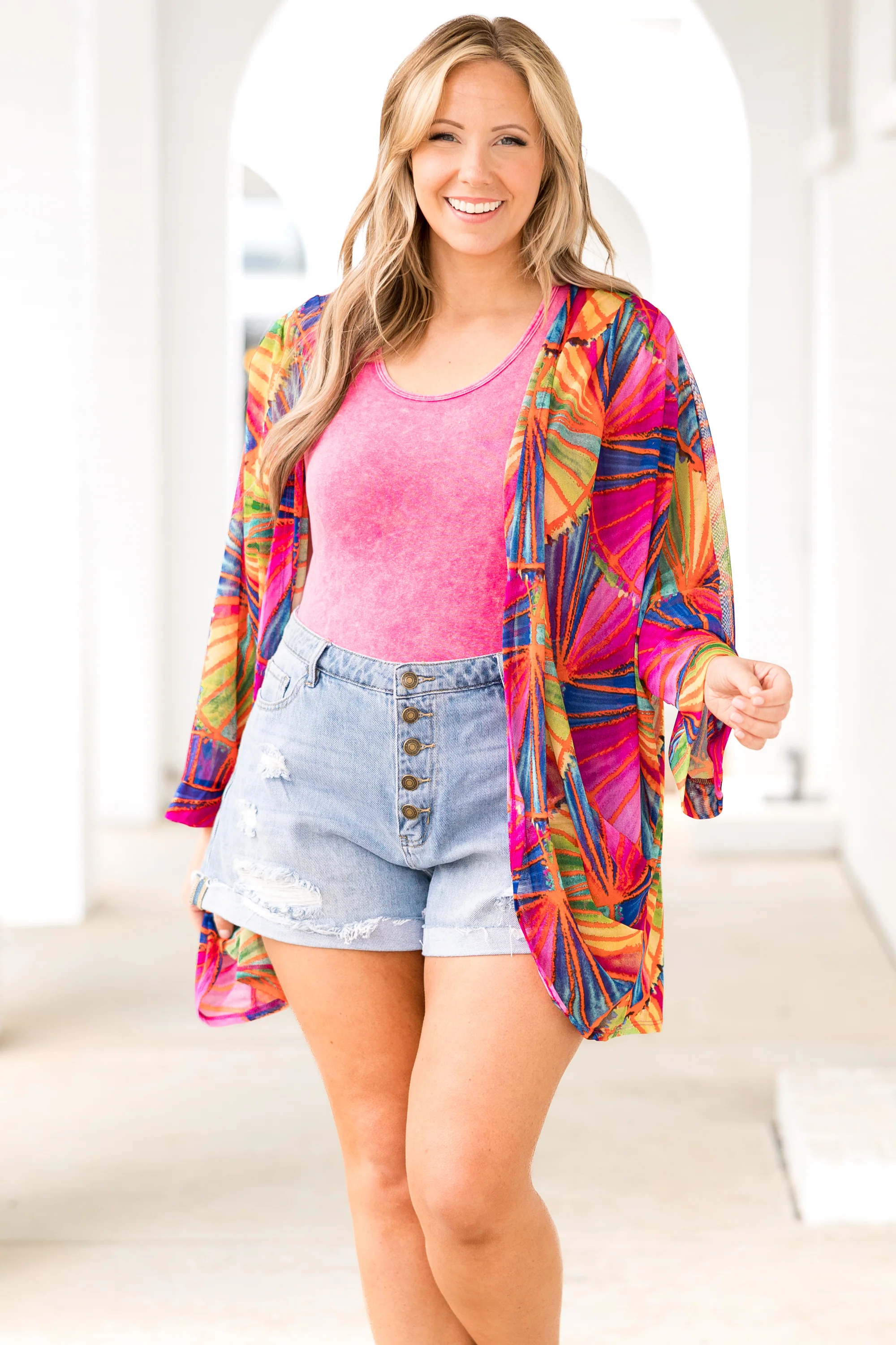 Bora Bora Babe Kimono, Multi - Giverhouse