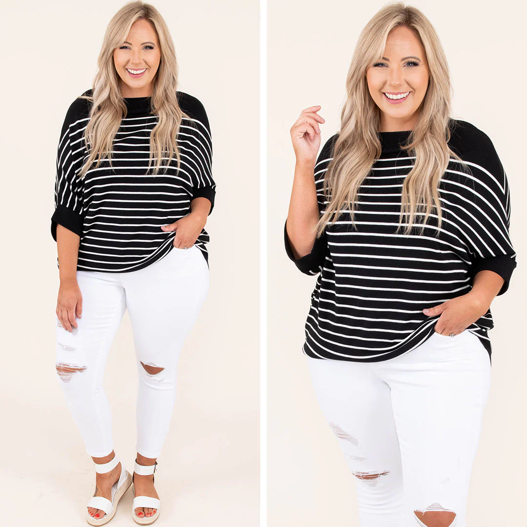 Love You, Mean It Top, Black - Giverhouse