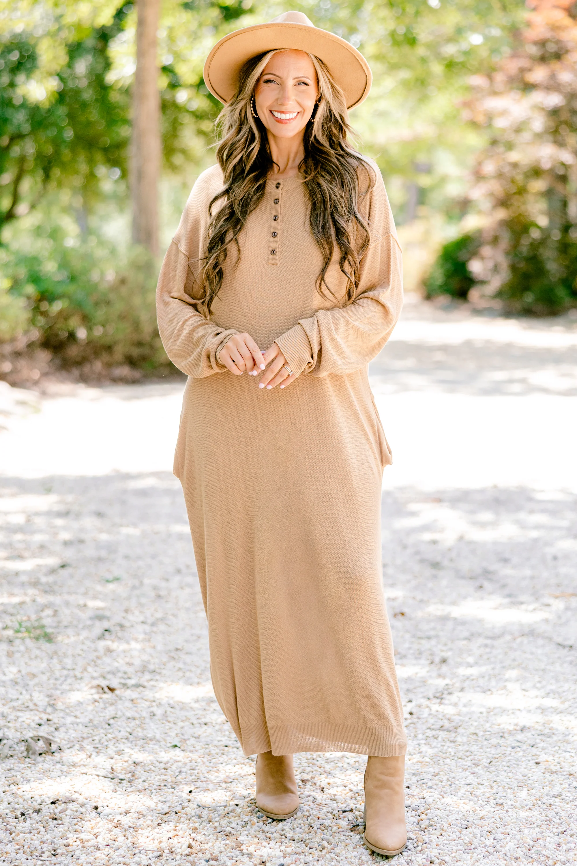 One Happy Day Dress, Camel - Giverhouse