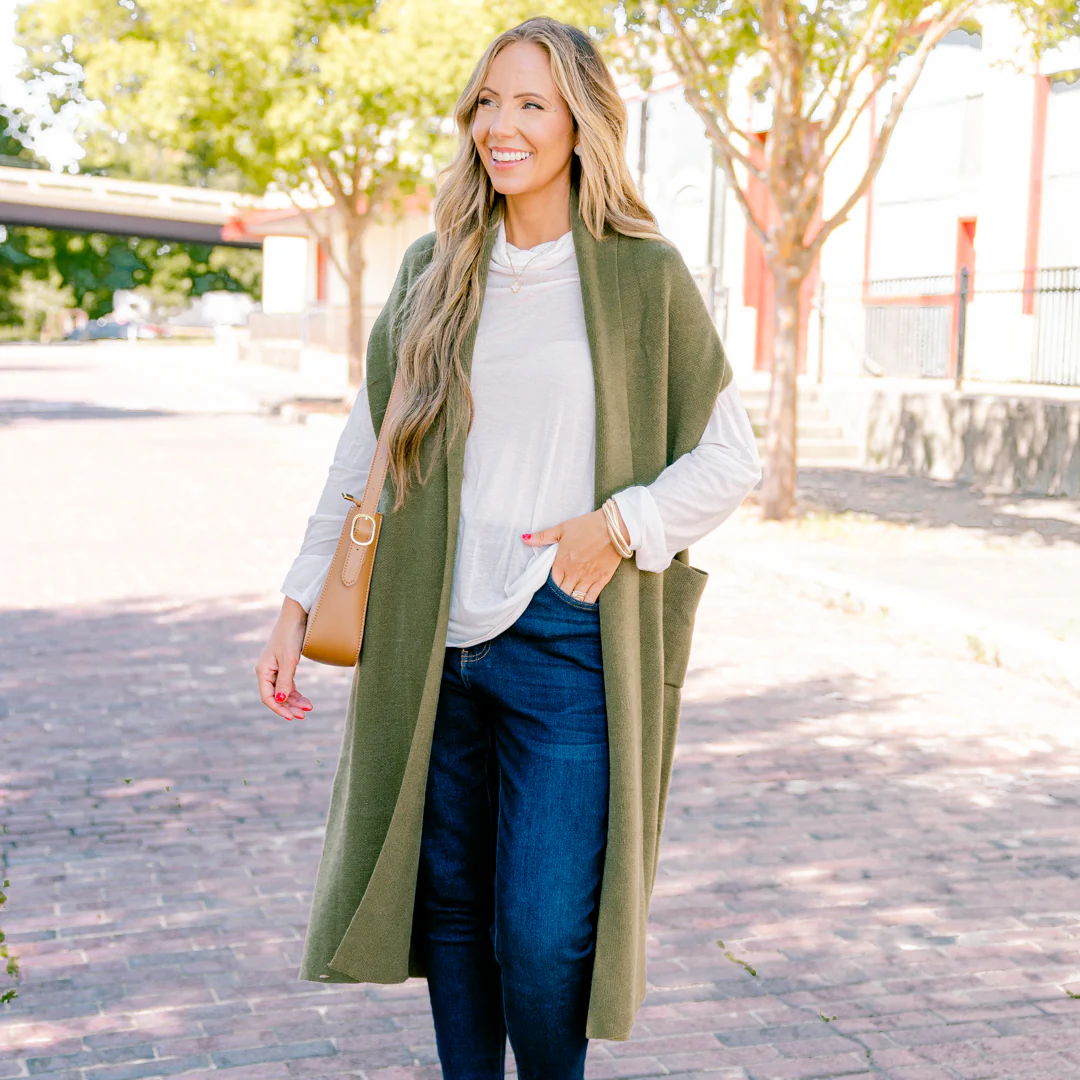 She's So Cute Cardigan, Olive - Giverhouse